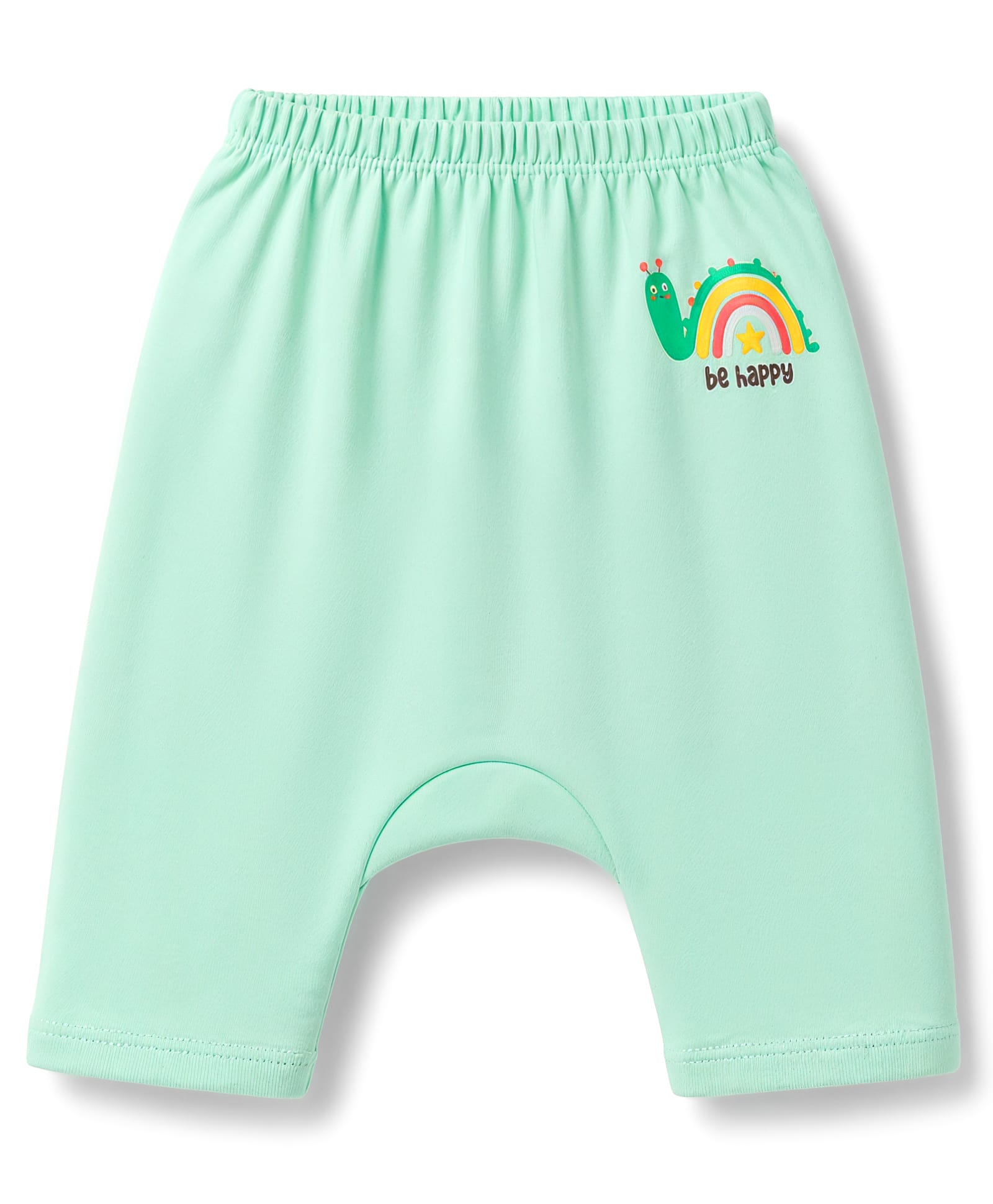 Tango Interlock Knit Full Length Diaper Leggings with Snail Print - Green-image-21
