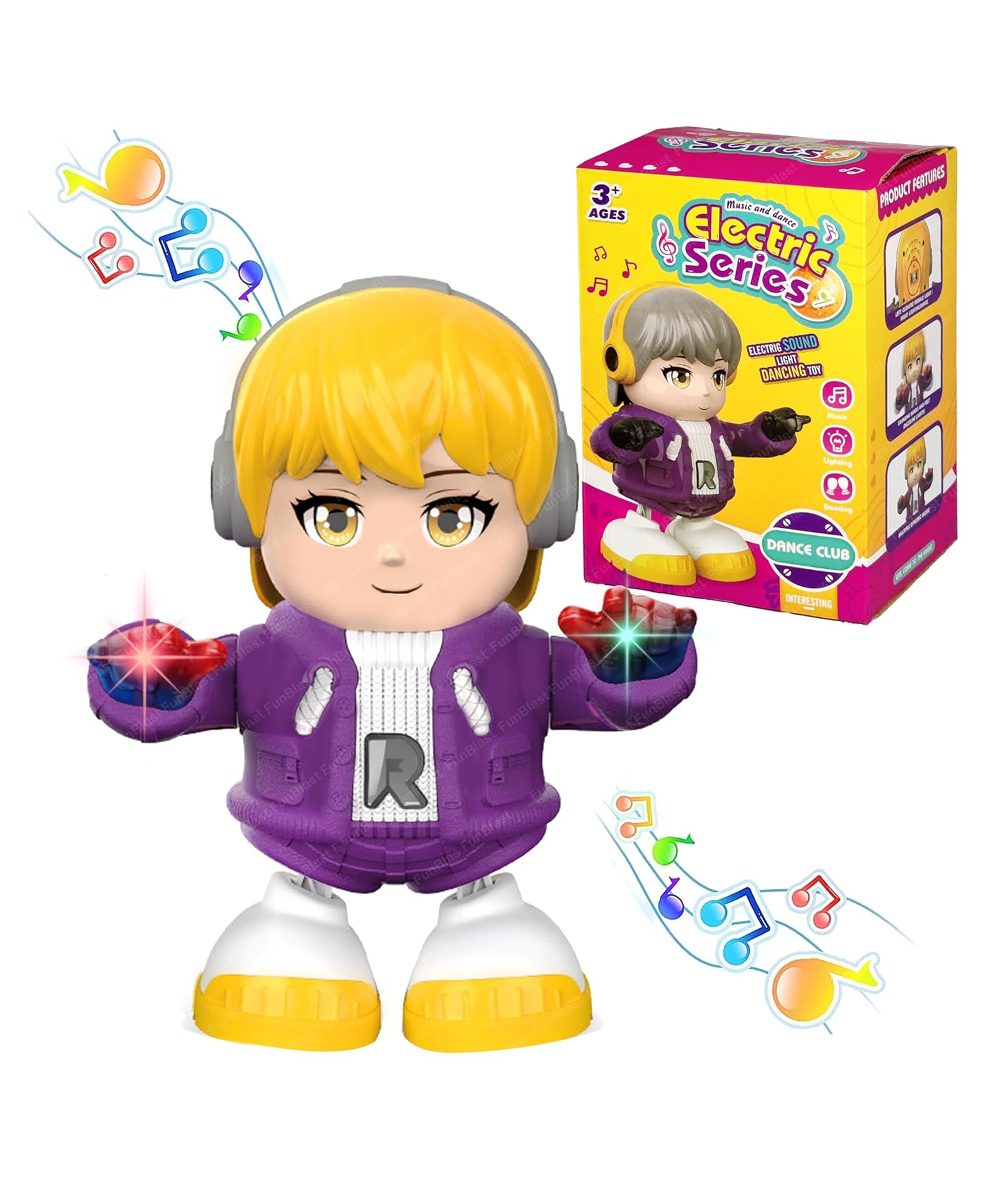 FunBlast Dancing Robot Boy Toy with 3D Flashing Light and Sound - Color May Vary-image-37