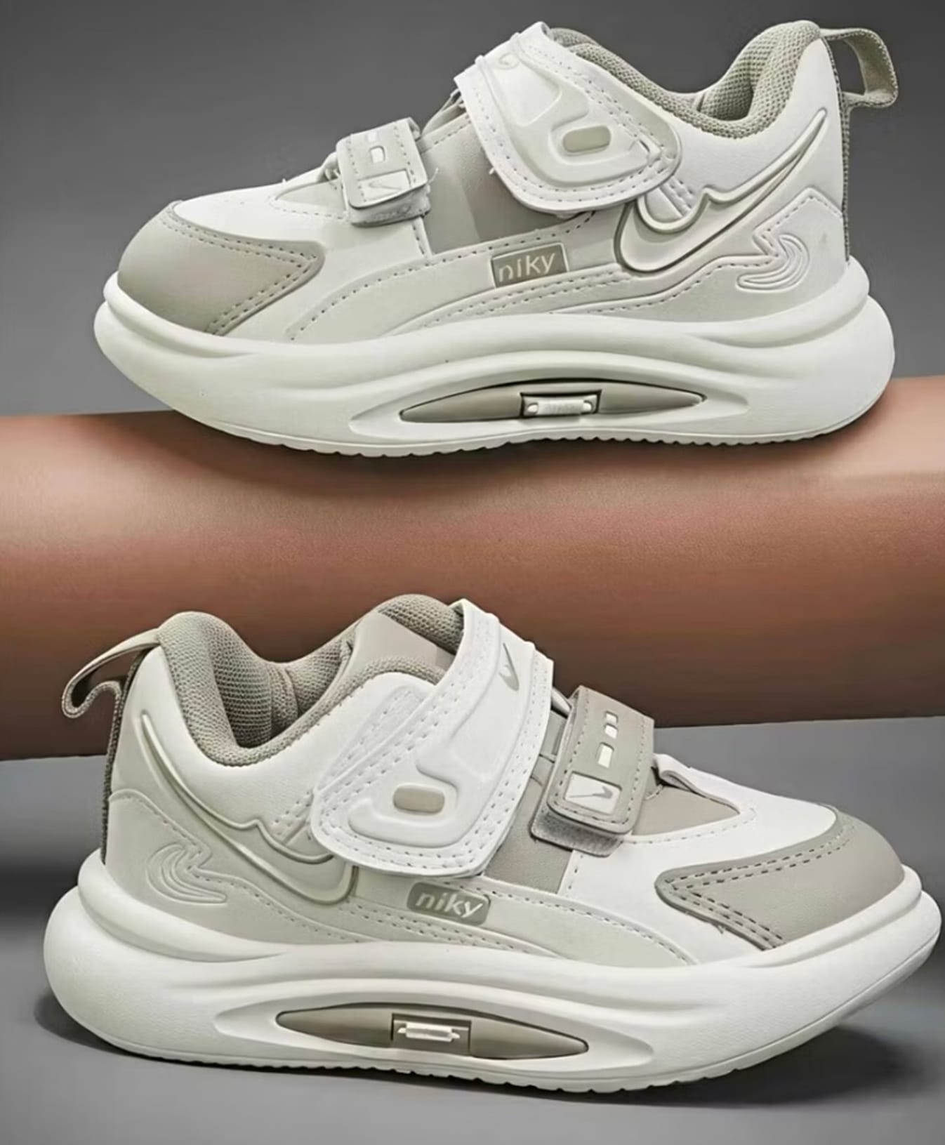 NEW STEPS Colour Blocked Velcro Closure Shoes - Grey-picture-36
