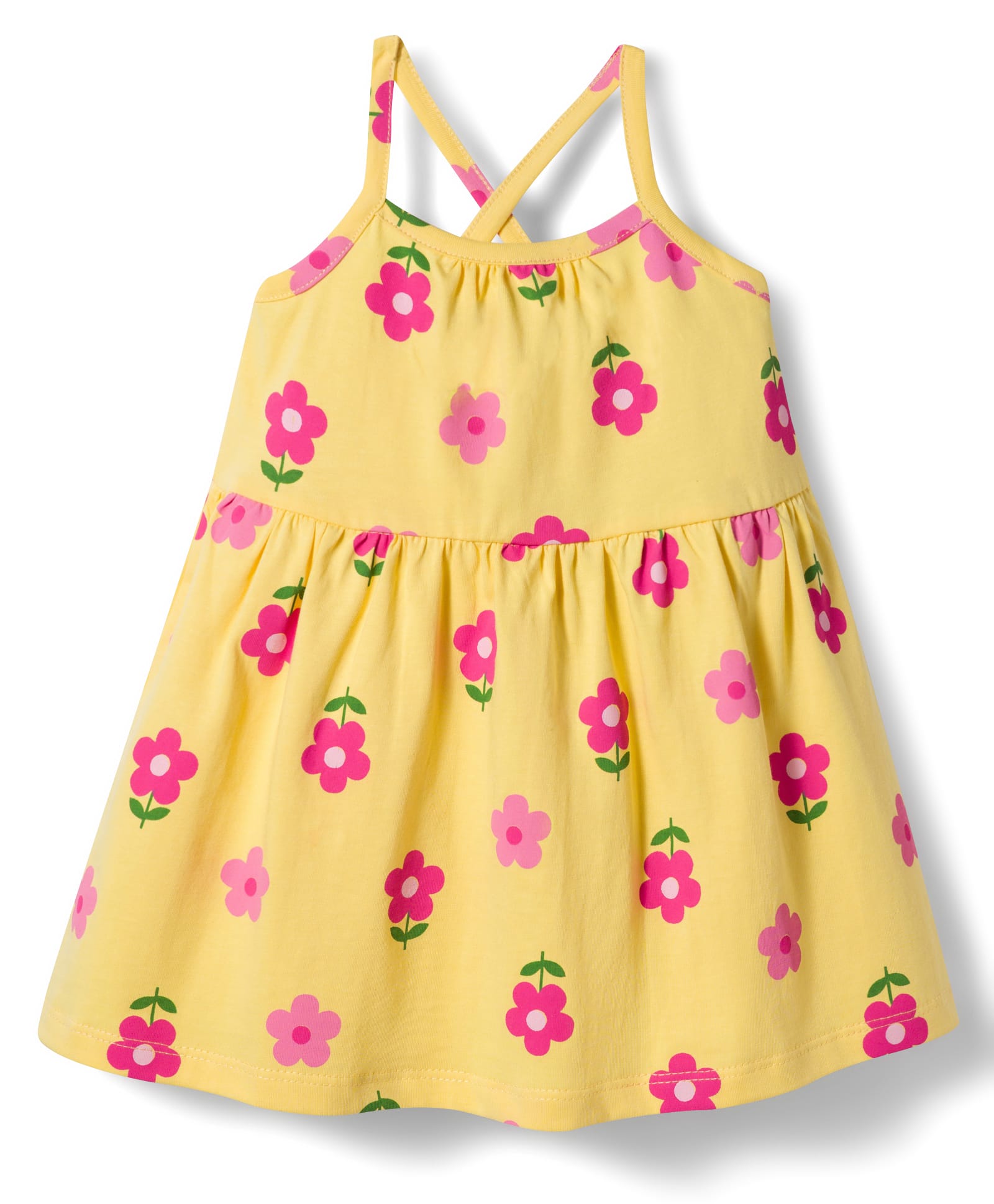 Doodle Poodle Cotton Jersey Frock All Over Printed Sleeveless Lemon/Light Yellow 6-9 Months-picture-1