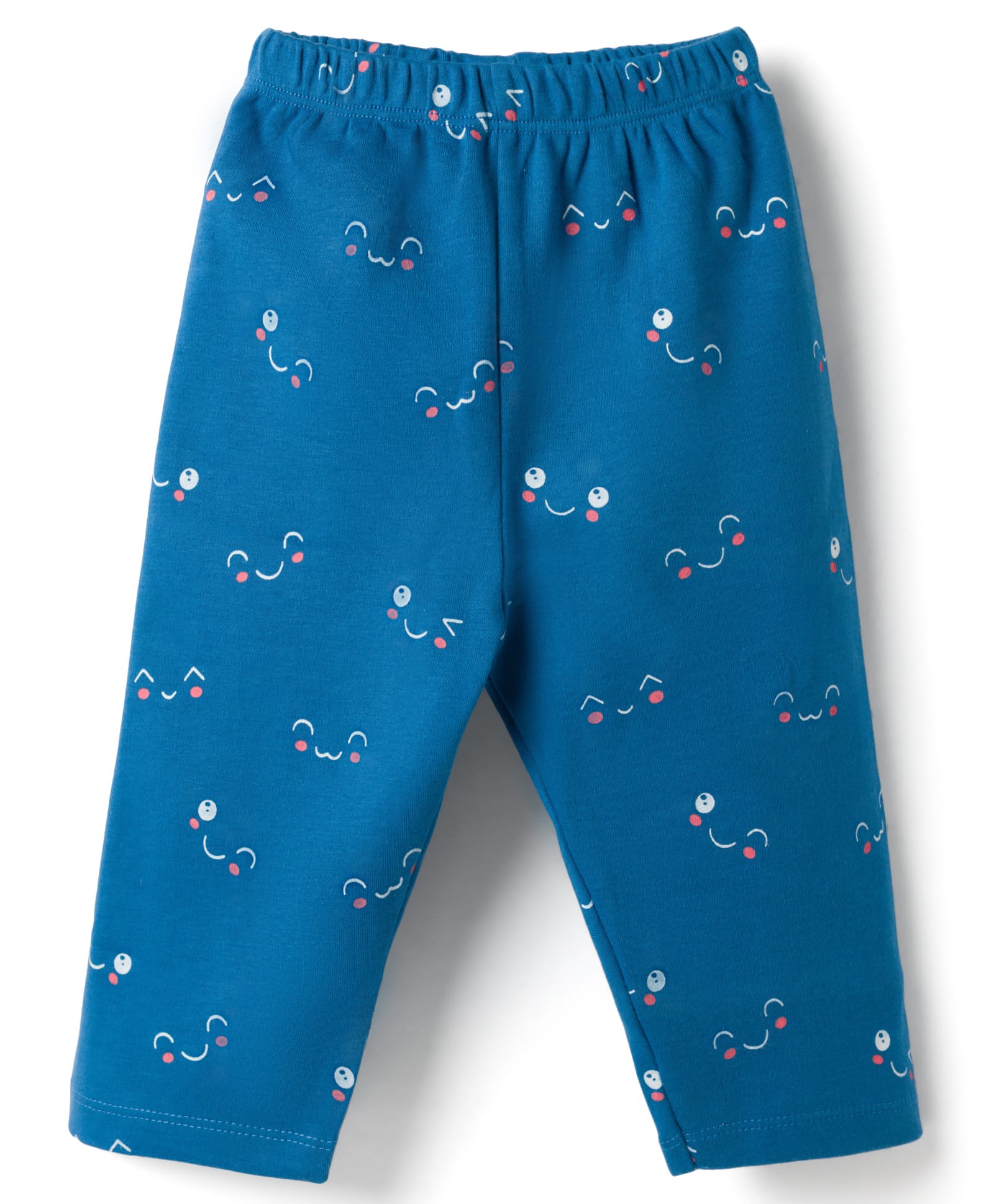 Tango Interlock Knit Full Length Smile Printed Lounge Pant - Blue-picture-29