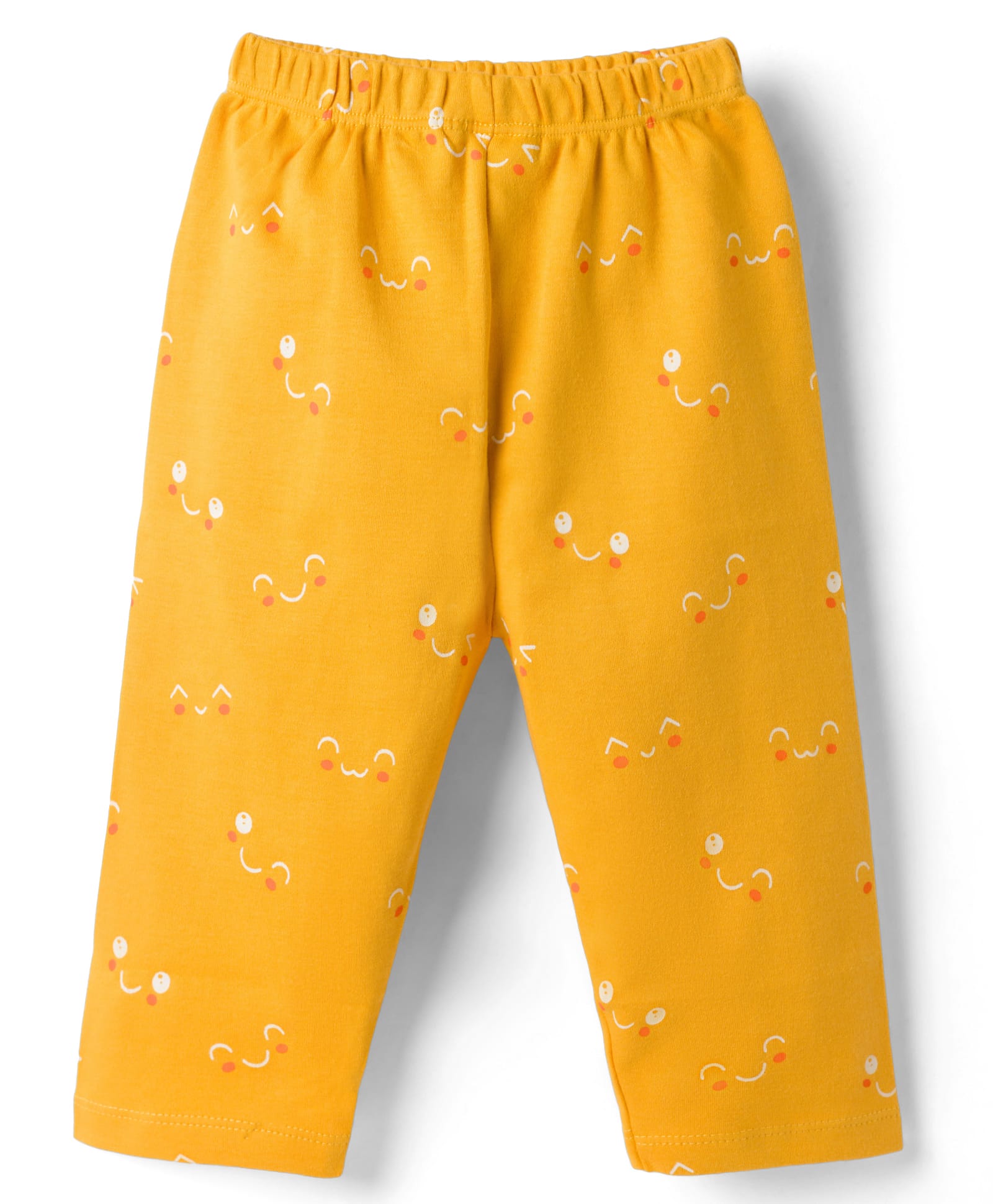 Tango Interlock Knit Full Length Smile Printed Lounge Pant - Golden-picture-24