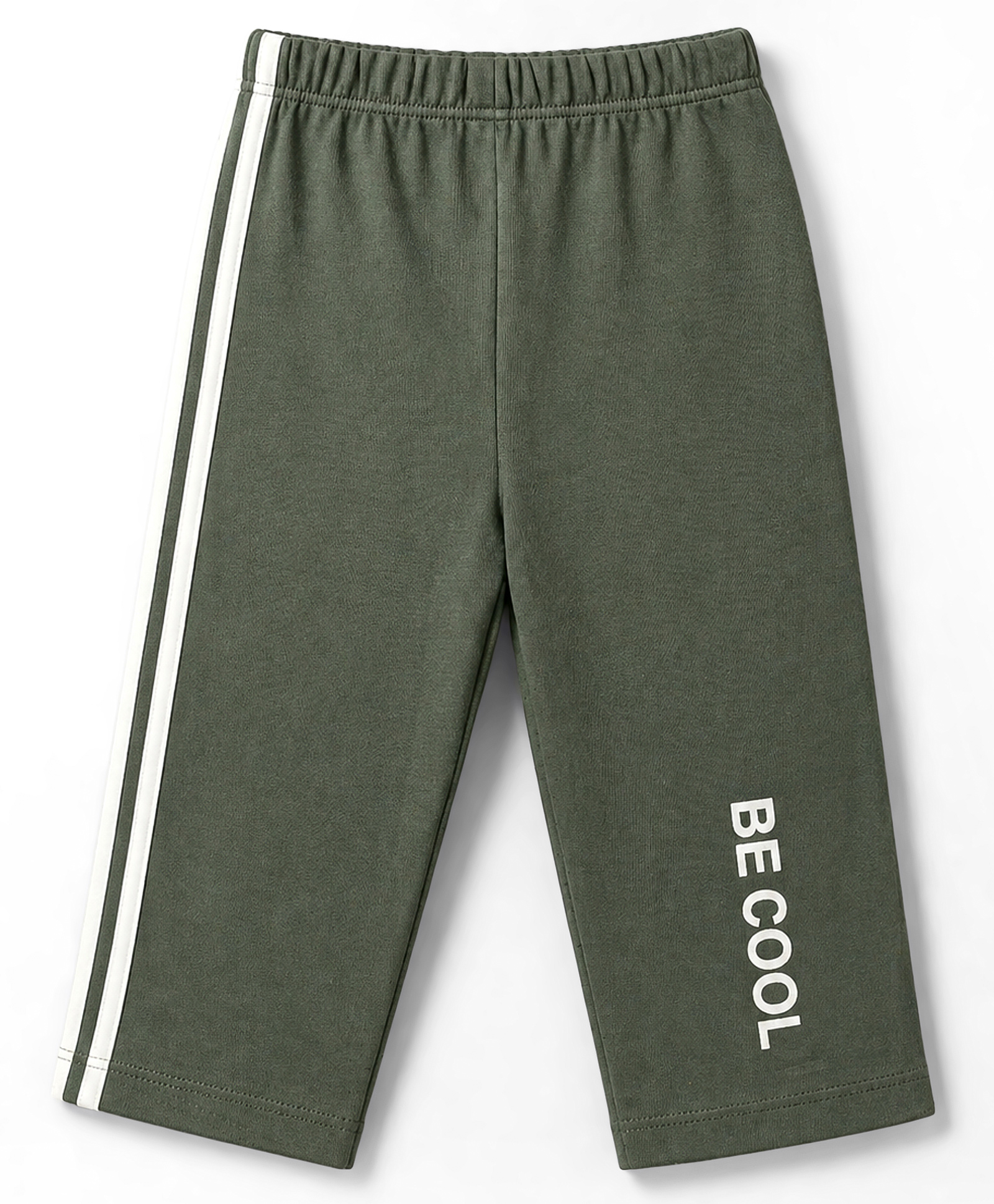 Tango Interlock Knit Full Length Text Printed Lounge Pant - Olive Green-picture-16