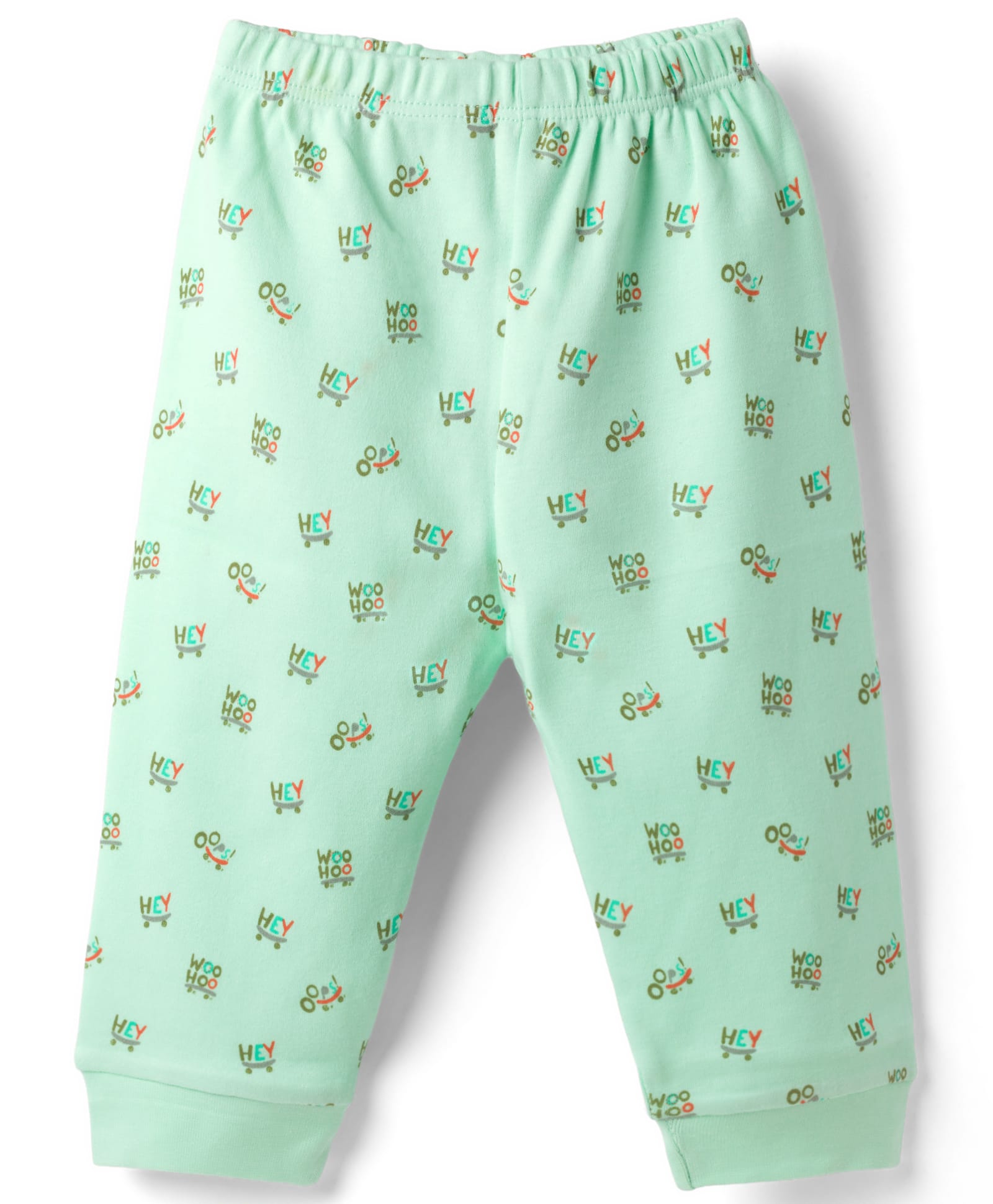 Tango Interlock Knit Full Length Text & Sports Theme Printed Lounge Pant - Light Green-picture-10
