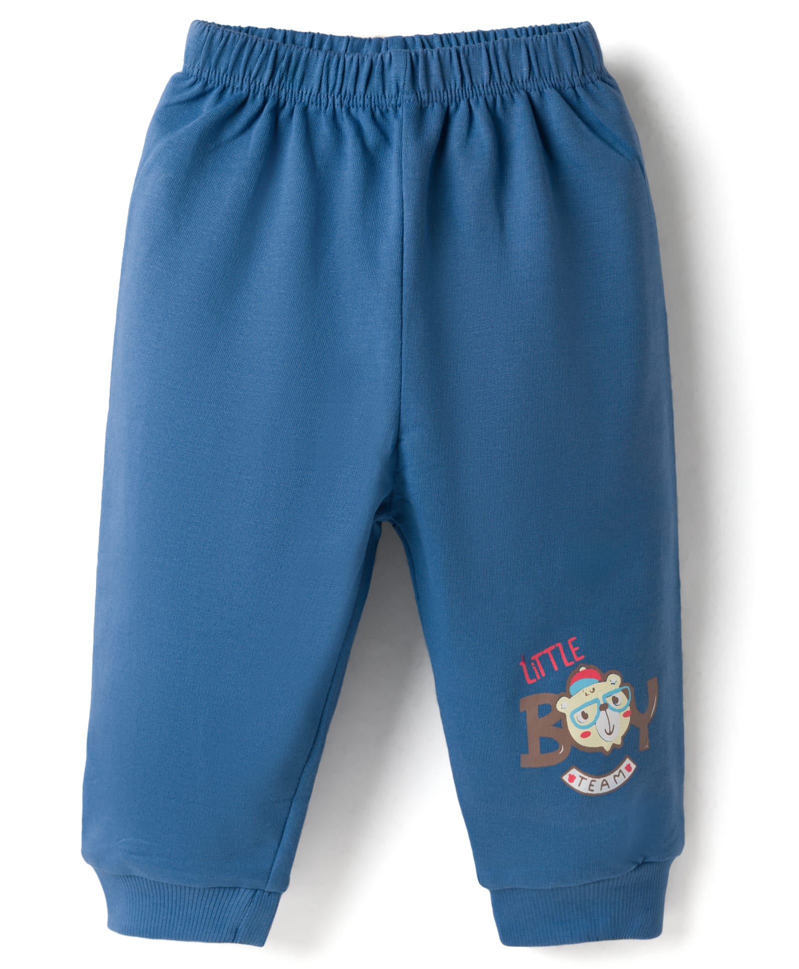 Tango Looper Knit Full Length Bear Printed Lounge Pant - Blue-picture-23