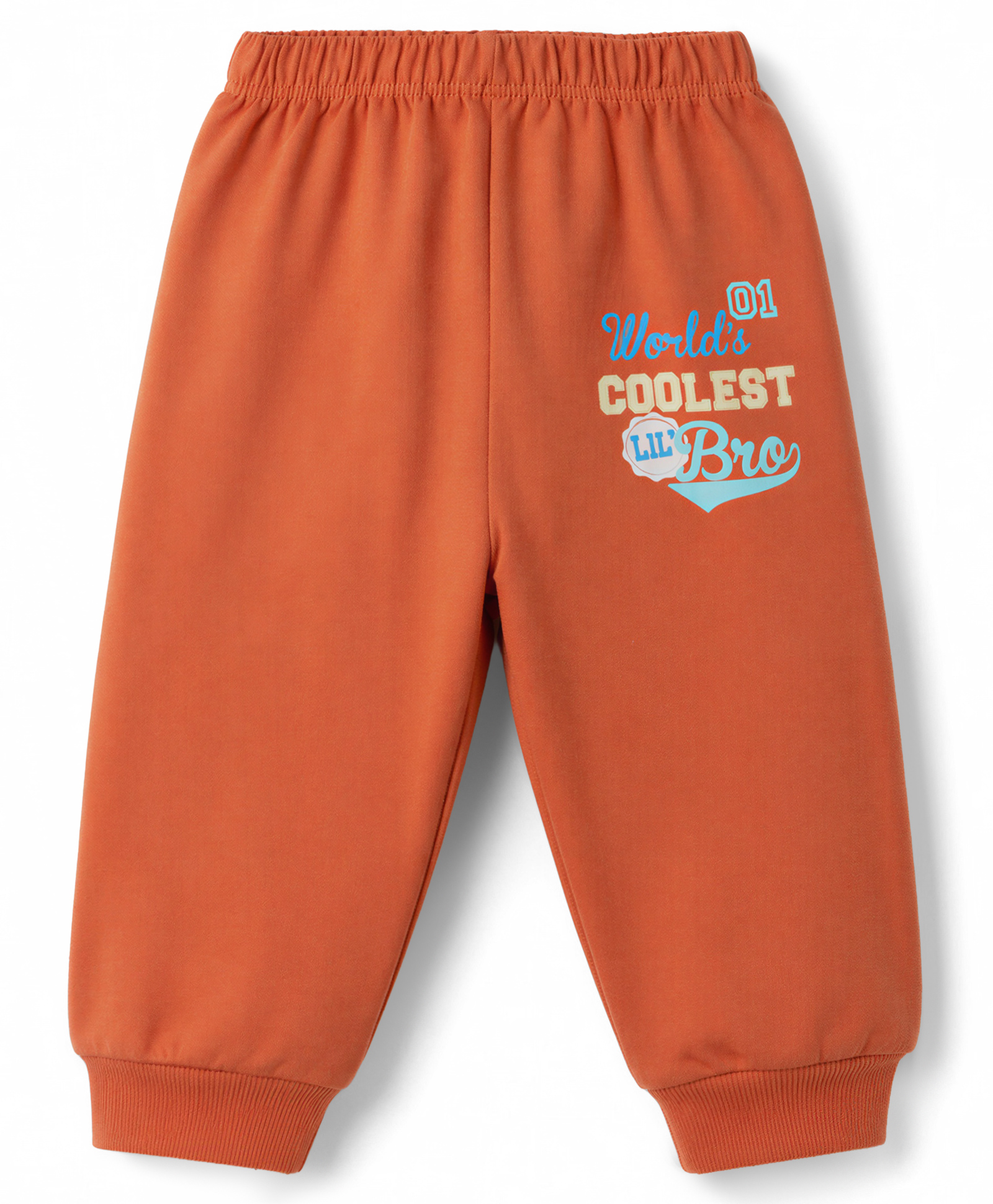 Tango Looper Knit Full Length Text Printed Lounge Pant - Rust Orange-picture-26