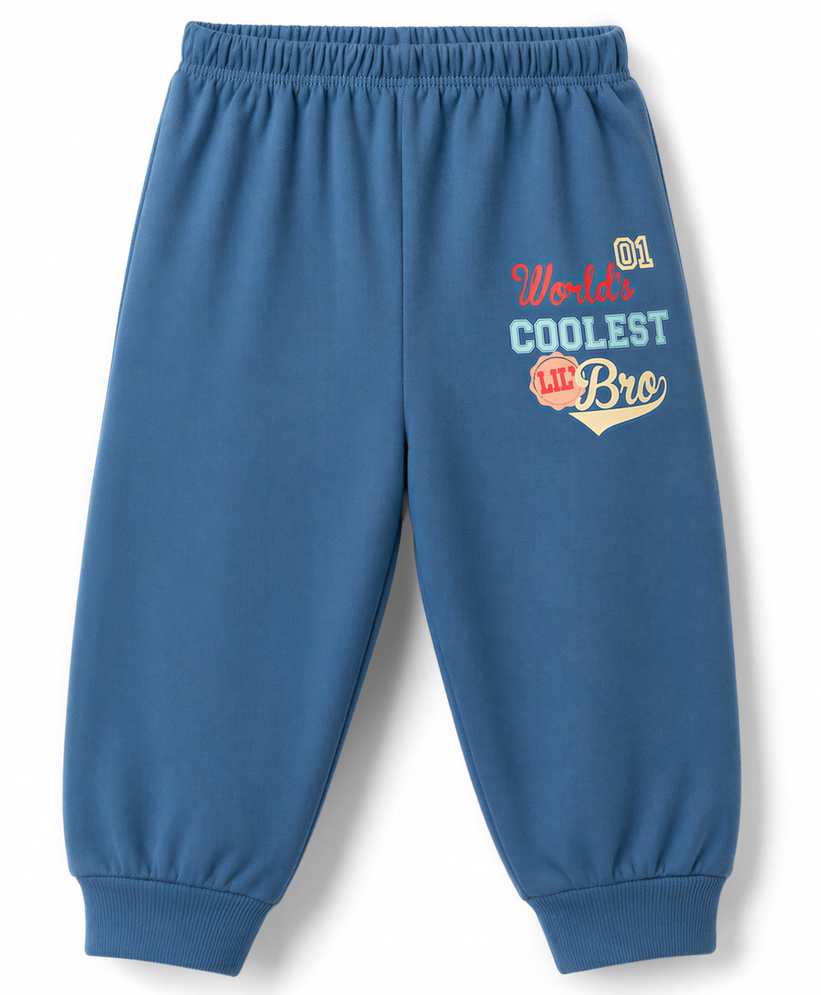 Tango Looper Knit Full Length Text Printed Lounge Pant - Navy Blue-picture-15
