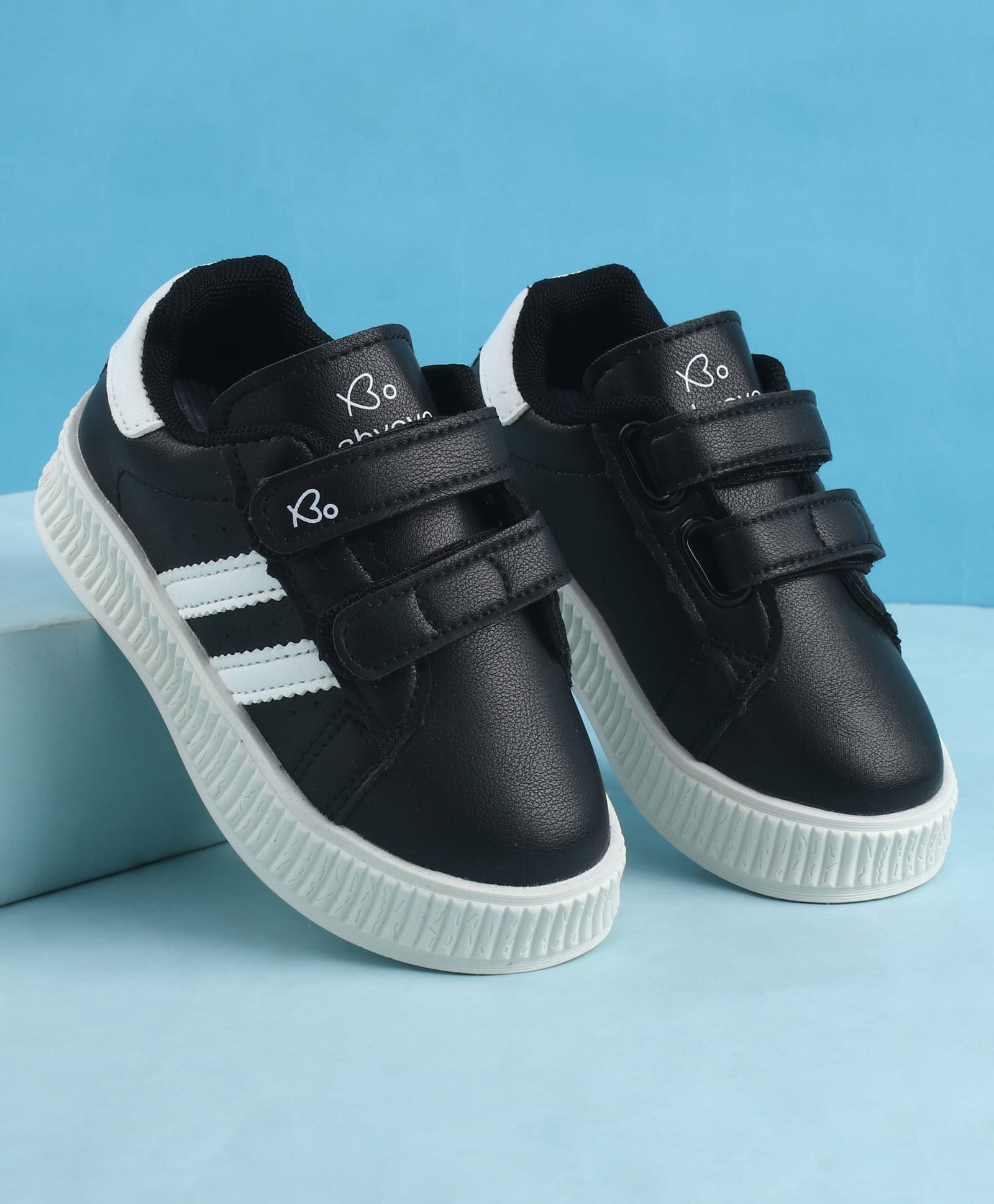 Babyoye Velcro Closure Solid Casual Shoes - Black-image-38