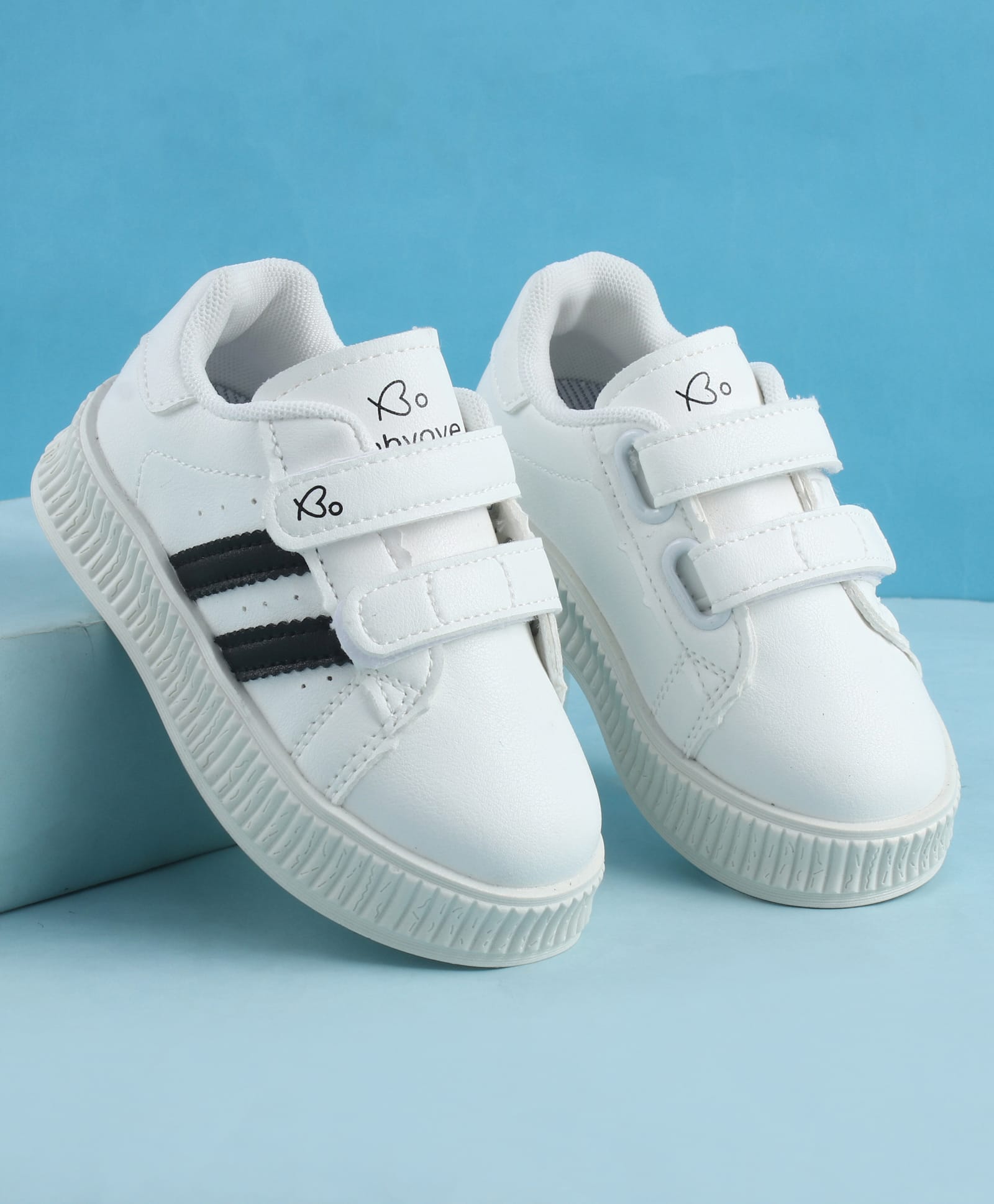 Babyoye Velcro Closure Solid Casual Shoes - White-picture-11