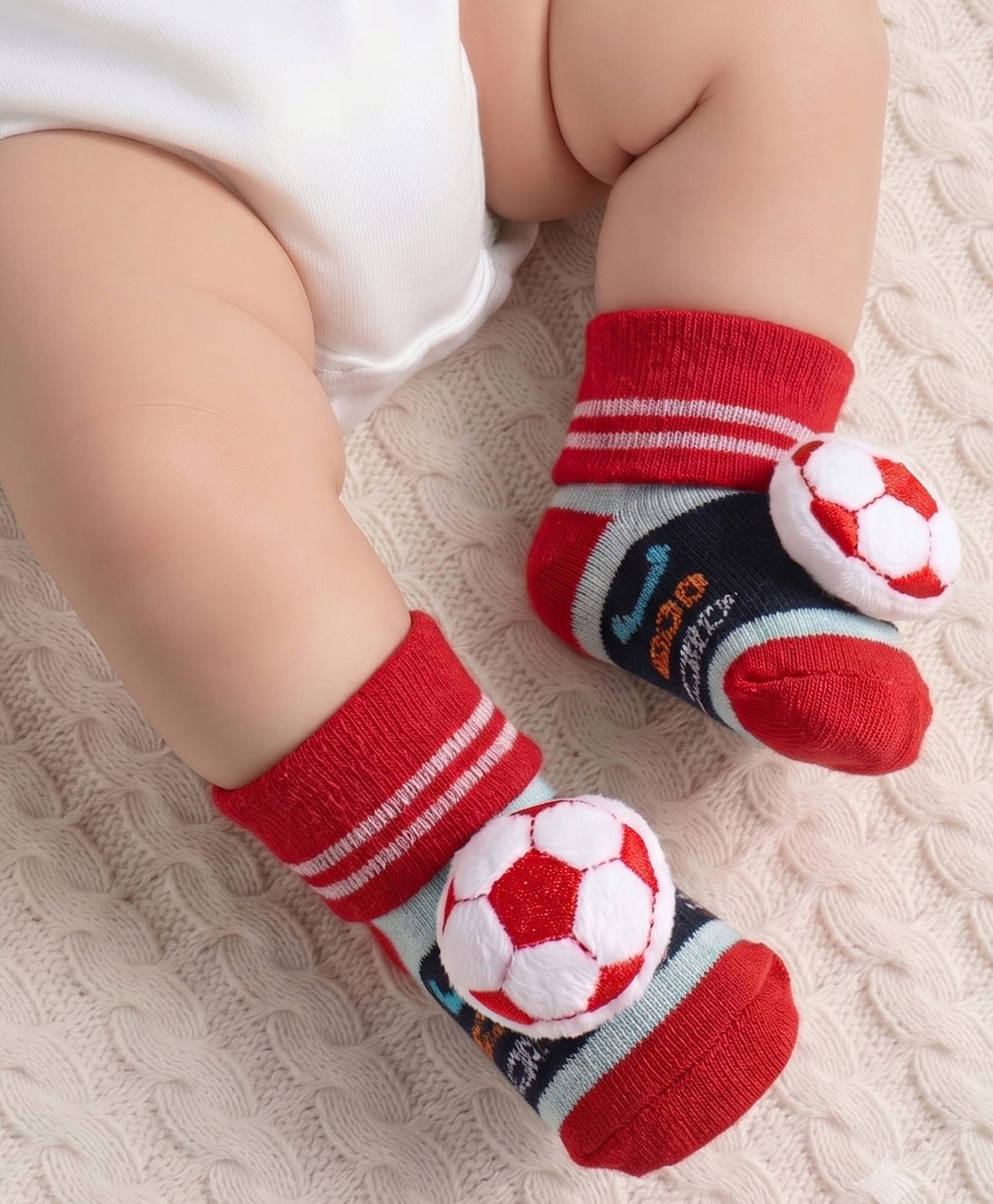 Cute Walk by Babyhug Sock Shoes with ABC Design & Ball Applique - Multicolor-image-13