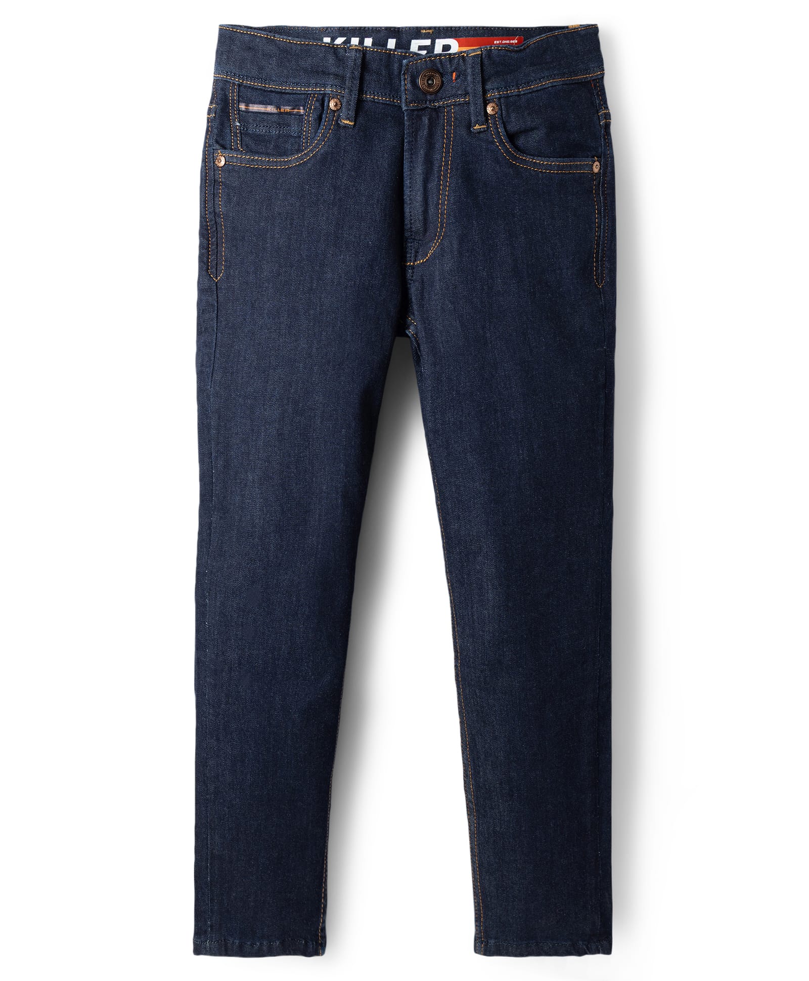Junior Killer Cotton Woven Full Length Solid Jeans With Stretch - Navy Blue-picture-18