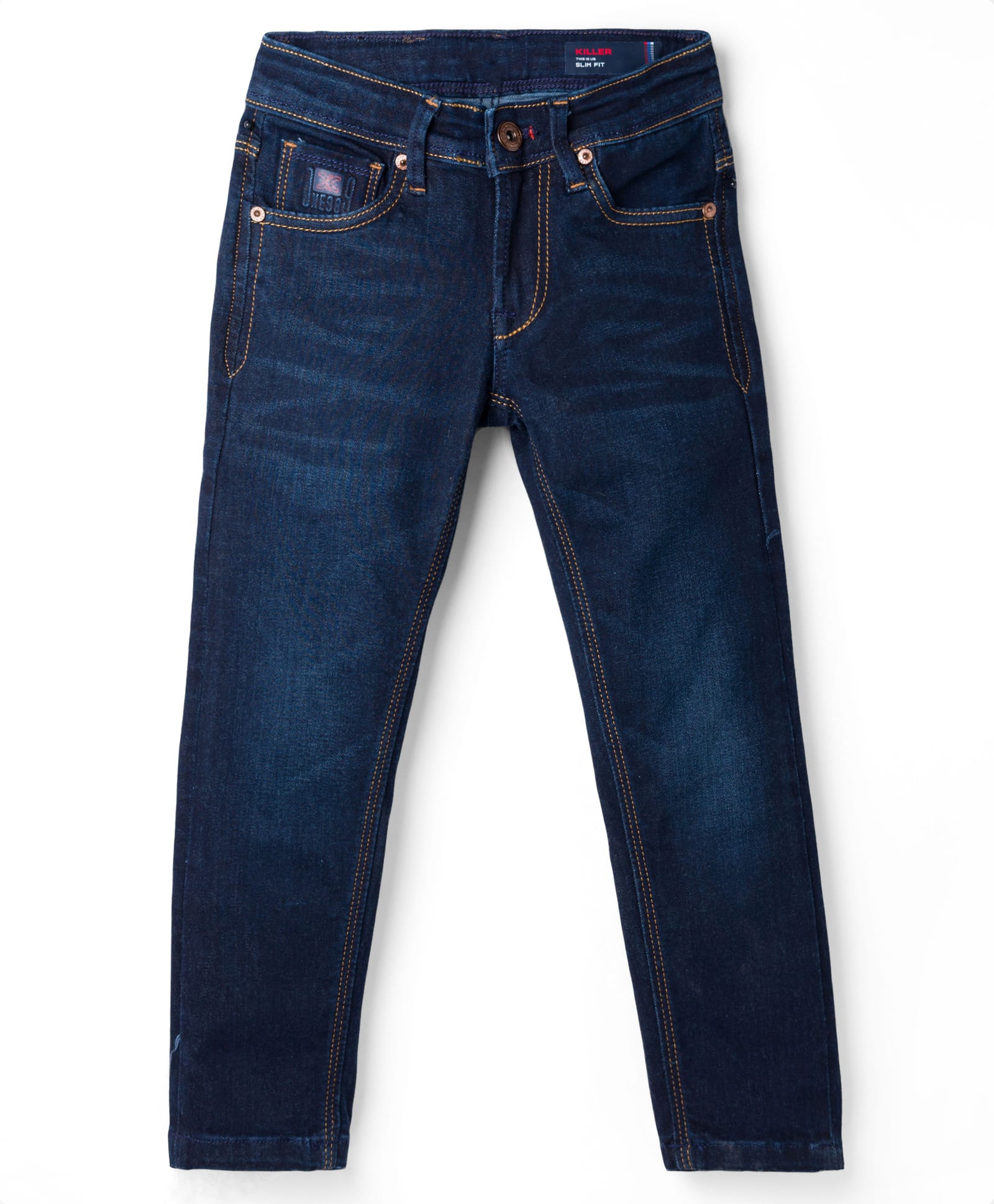 Junior Killer Full Length Solid Color Slim Fit Jeans with Stretch - Navy Blue-picture-19