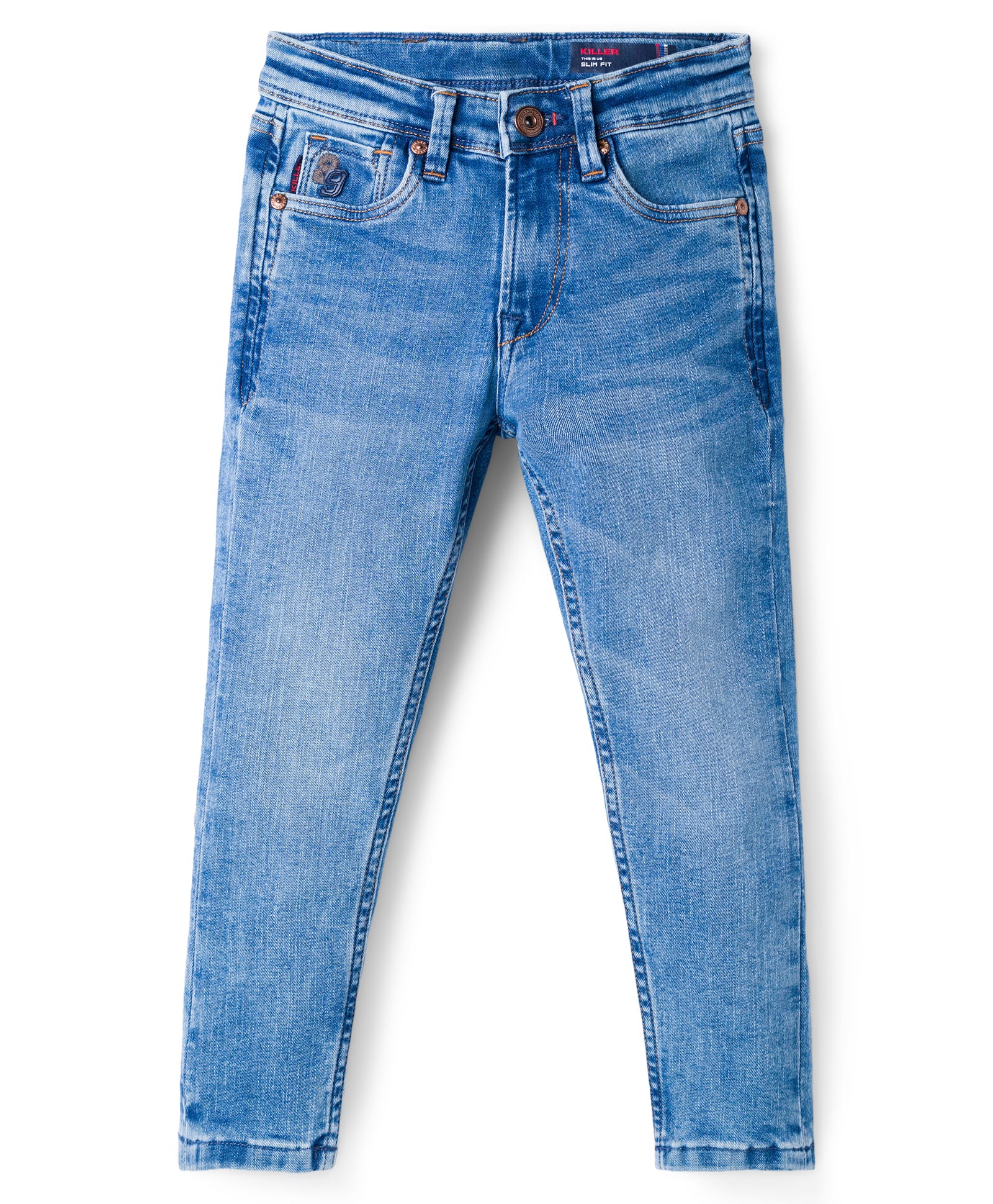 Junior Killer Elastane Blend Full Length Solid Jeans With Stretch - Blue-picture-22