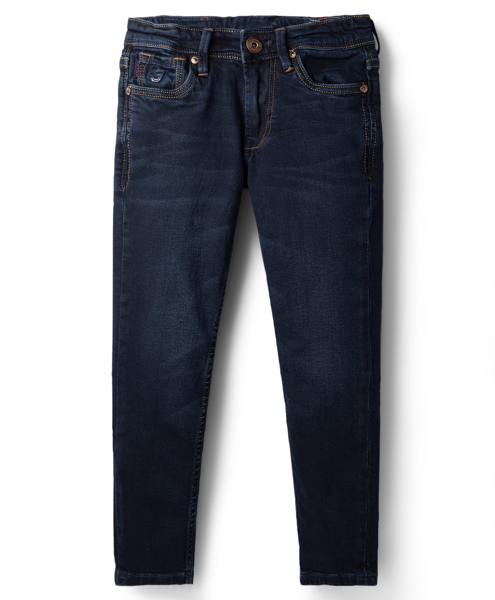 Junior Killer Elastane Blend Full Length Solid Jeans With Stretch - Navy Blue-picture-25