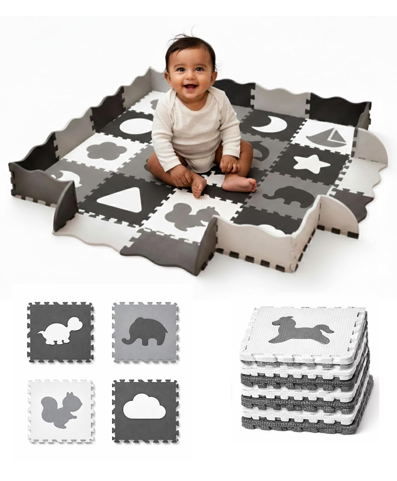 Nuluv Tots Trail Soft Foam Amt With Fence- Comfortable & Safe Floor Mat-image-11