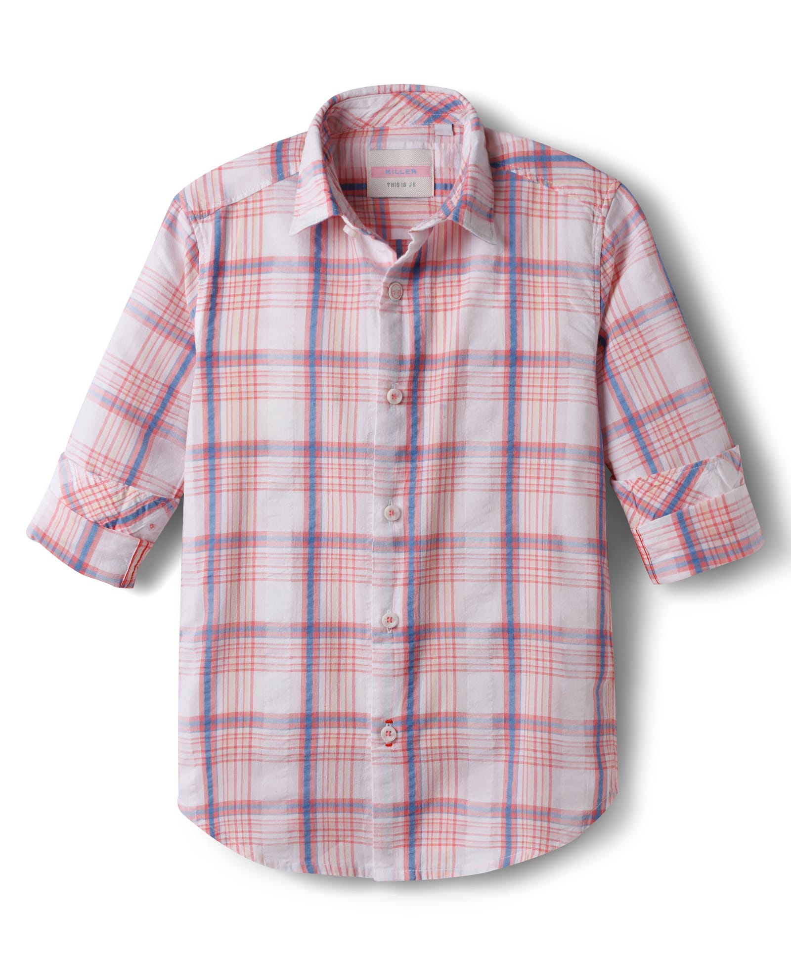 Junior Killer Cotton Woven Full Sleeves Checkered Shirt - White-picture-28