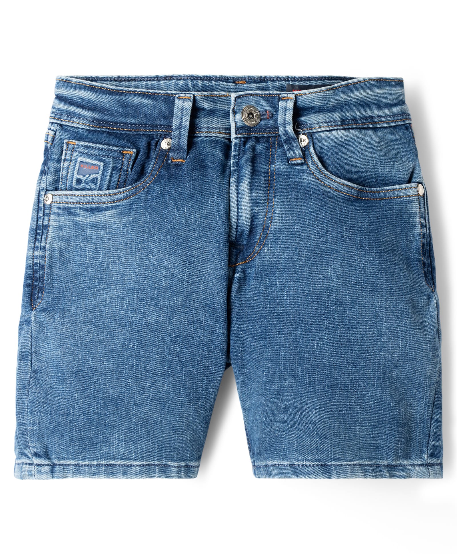 Junior Killer Cotton Above Knee Length Solid Shorts With Stretch - Blue-picture-13