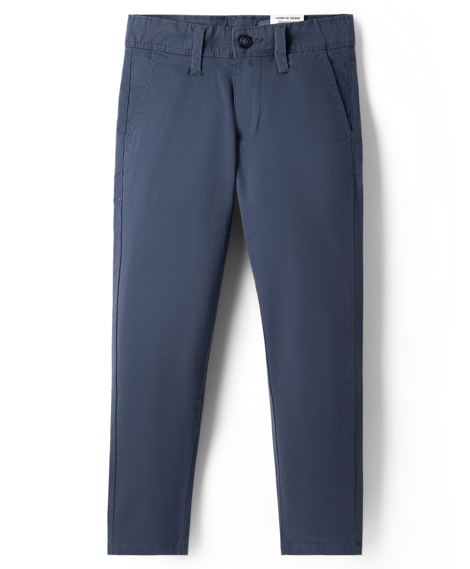 Junior Killer Cotton Lycra Woven Full Length Solid Trouser With Stretch - Blue-picture-14