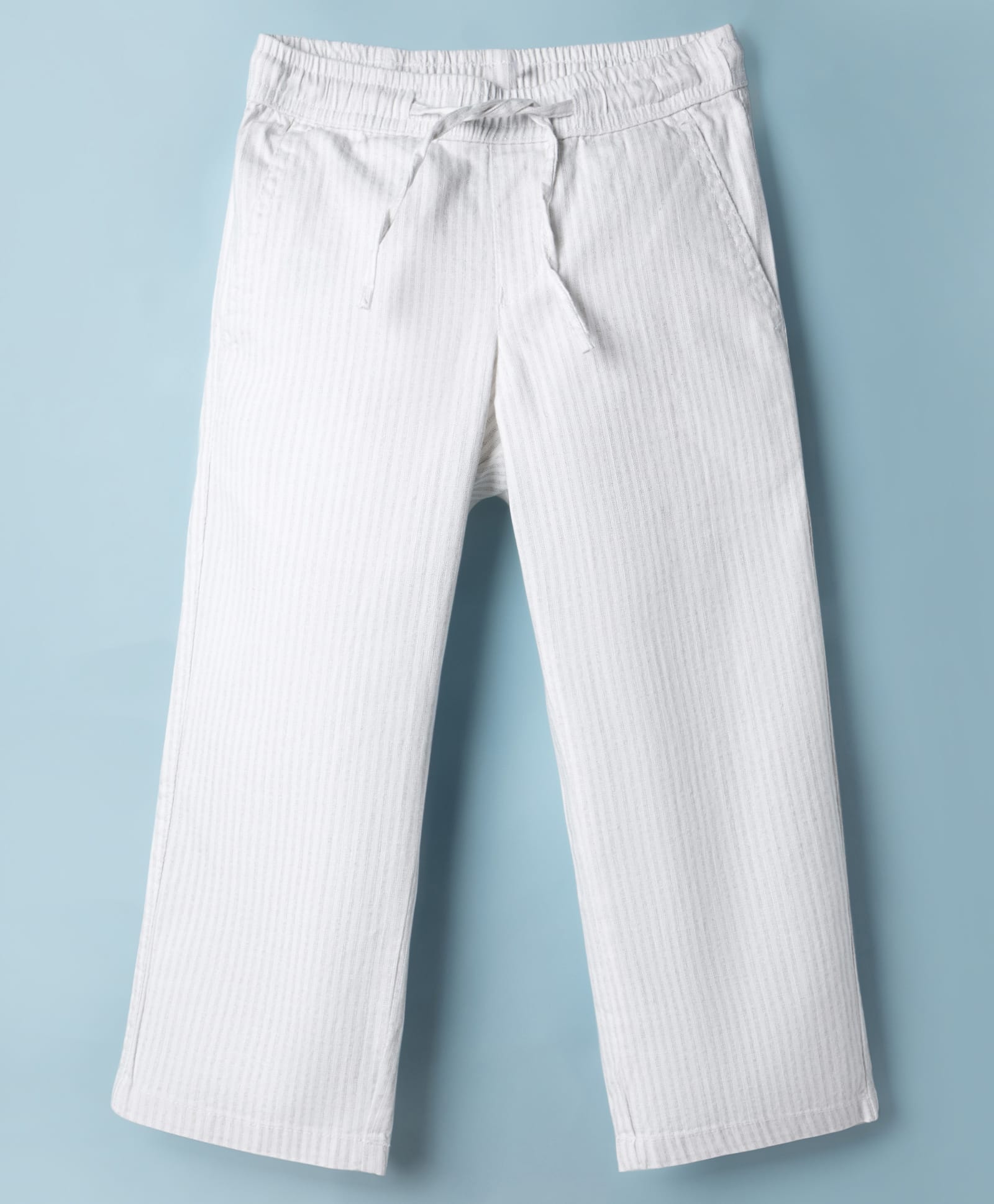 Junior Killer Cotton Knit Full Length Striped Trouser - White-picture-18