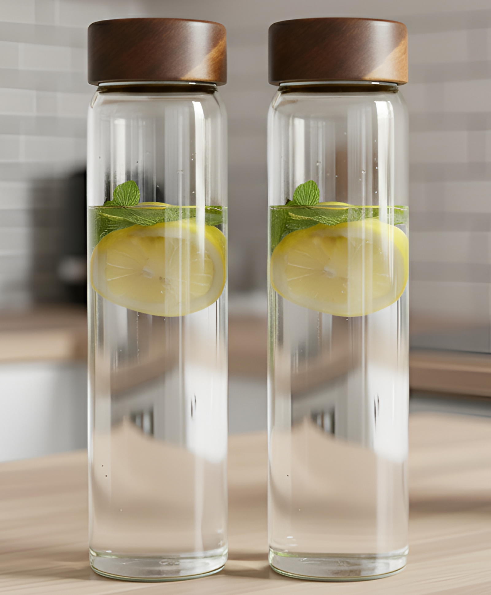STOR Borosilicate Glass Bottle, 1000 ml | Pack of 2 | Leakproof Drinking Water Bottle | For Home, Office & Gym-image-3