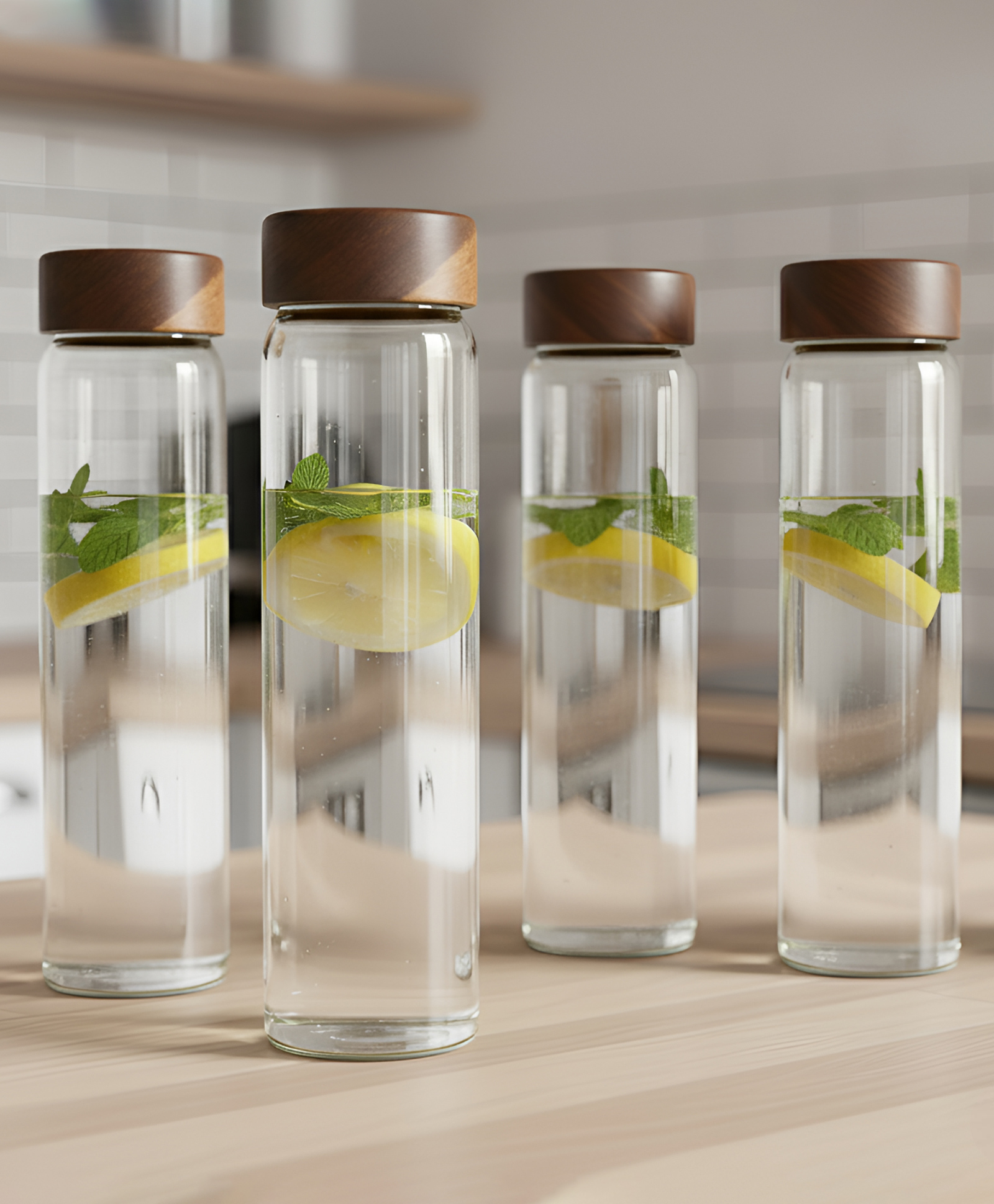 STOR Borosilicate Glass Bottle, 1000 ml | Pack of 4 | Leakproof Drinking Water Bottle | For Home, Office & Gym-picture-7