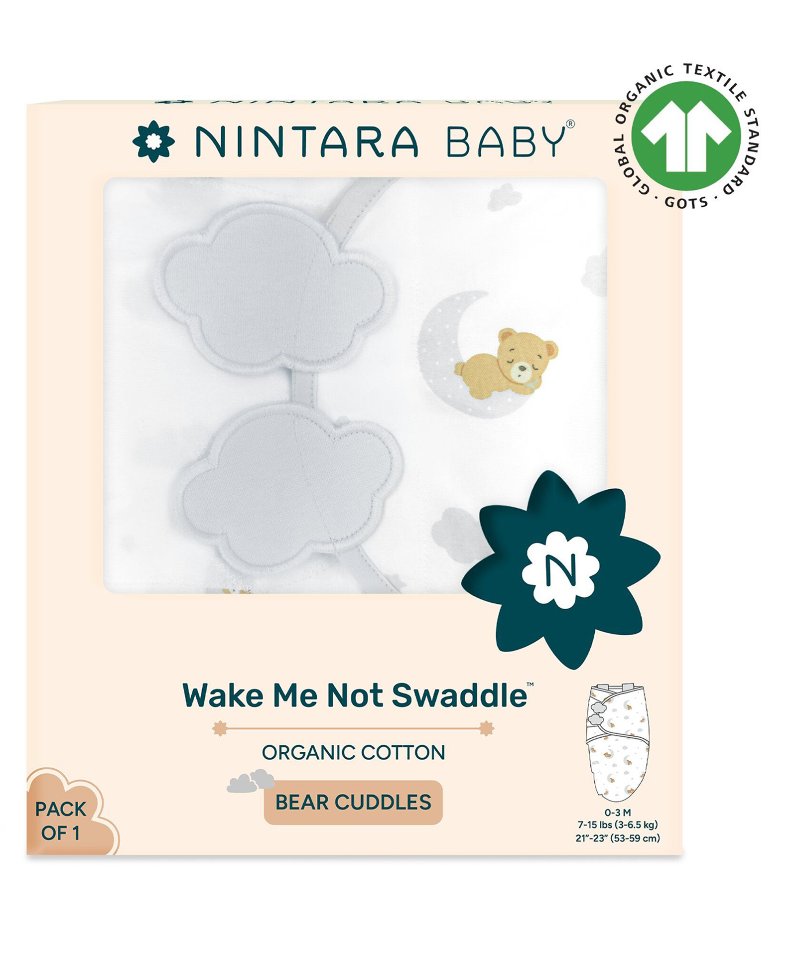 Nintara Baby Swaddle Wrap Premium Organic Cotton, Wake Me Not Swaddle With Baby-Safe Velcro, Ultra-Soft & Snug Newborn Sleep Sack, Breathable Swaddling Blanket - White-image-13