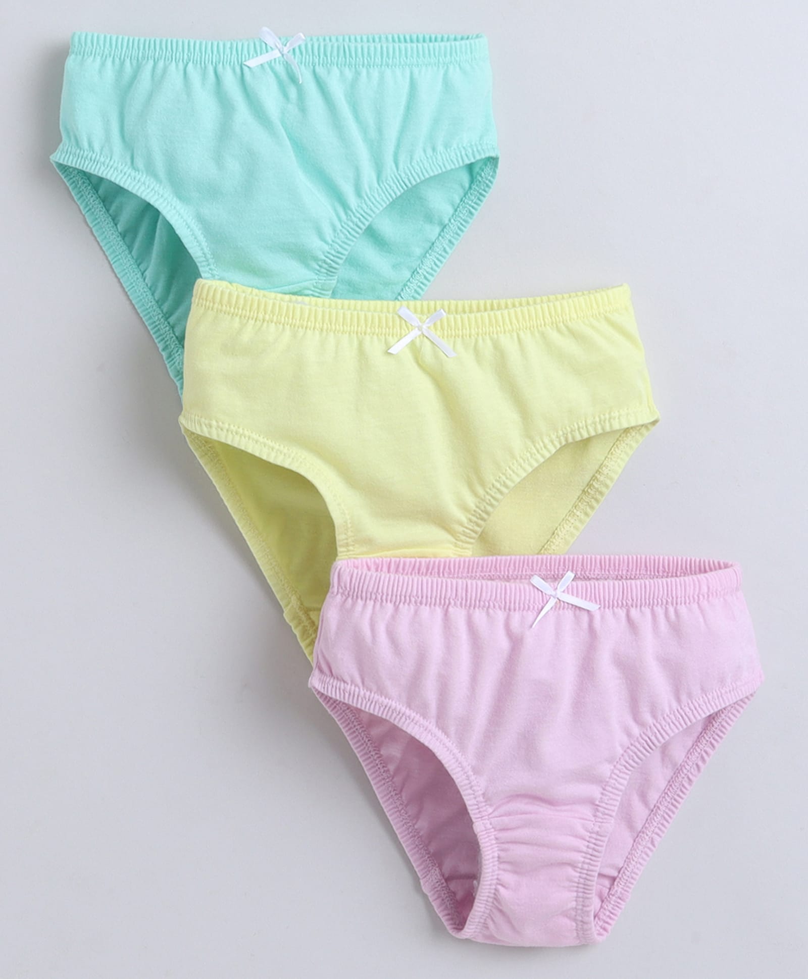 BUMZEE Cotton Knit Pack Of 3 Solid Panties - Yellow & Lilac-image-37