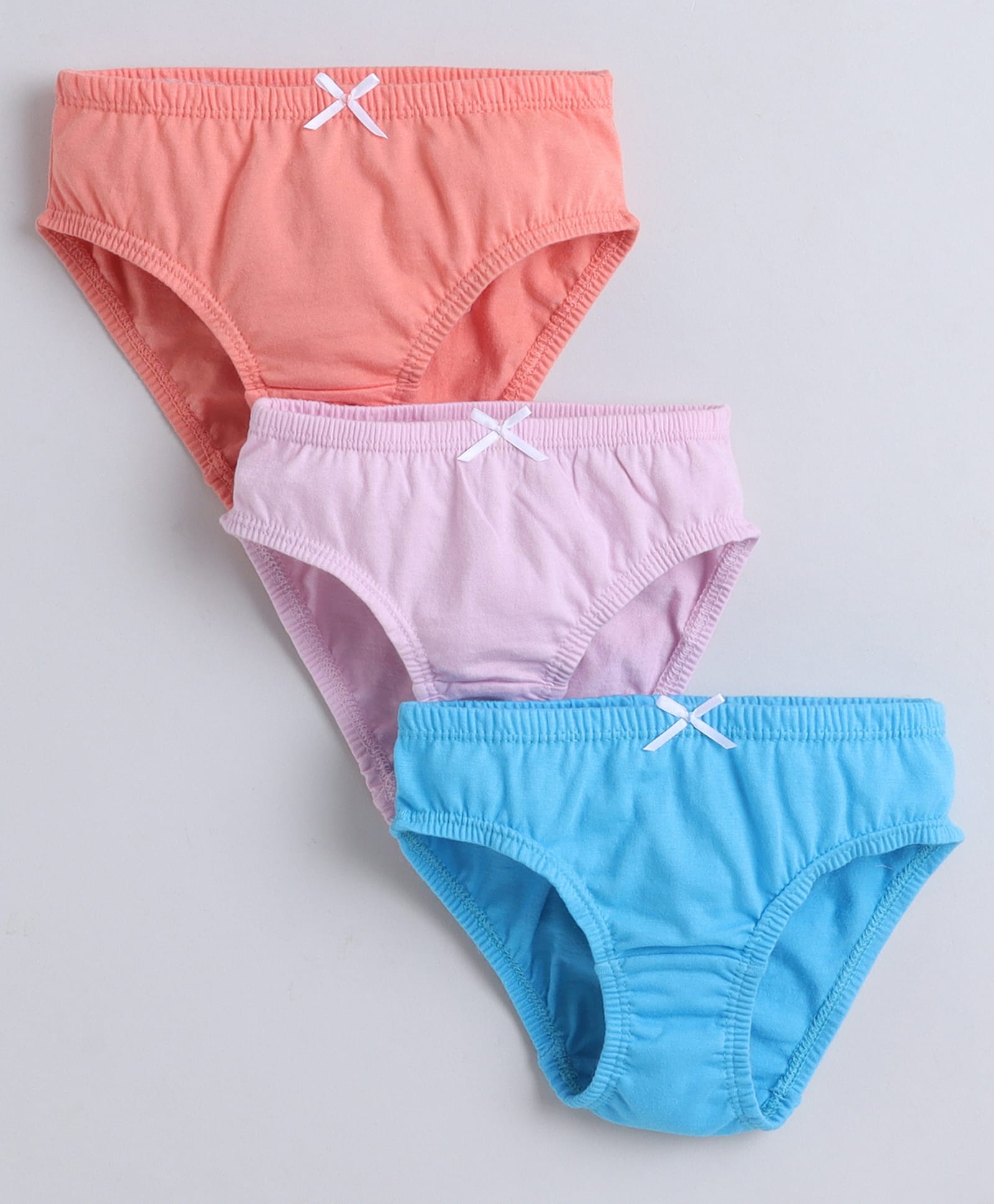 BUMZEE Cotton Knit Pack Of 3 Solid Panties - Orange & Blue-picture-10