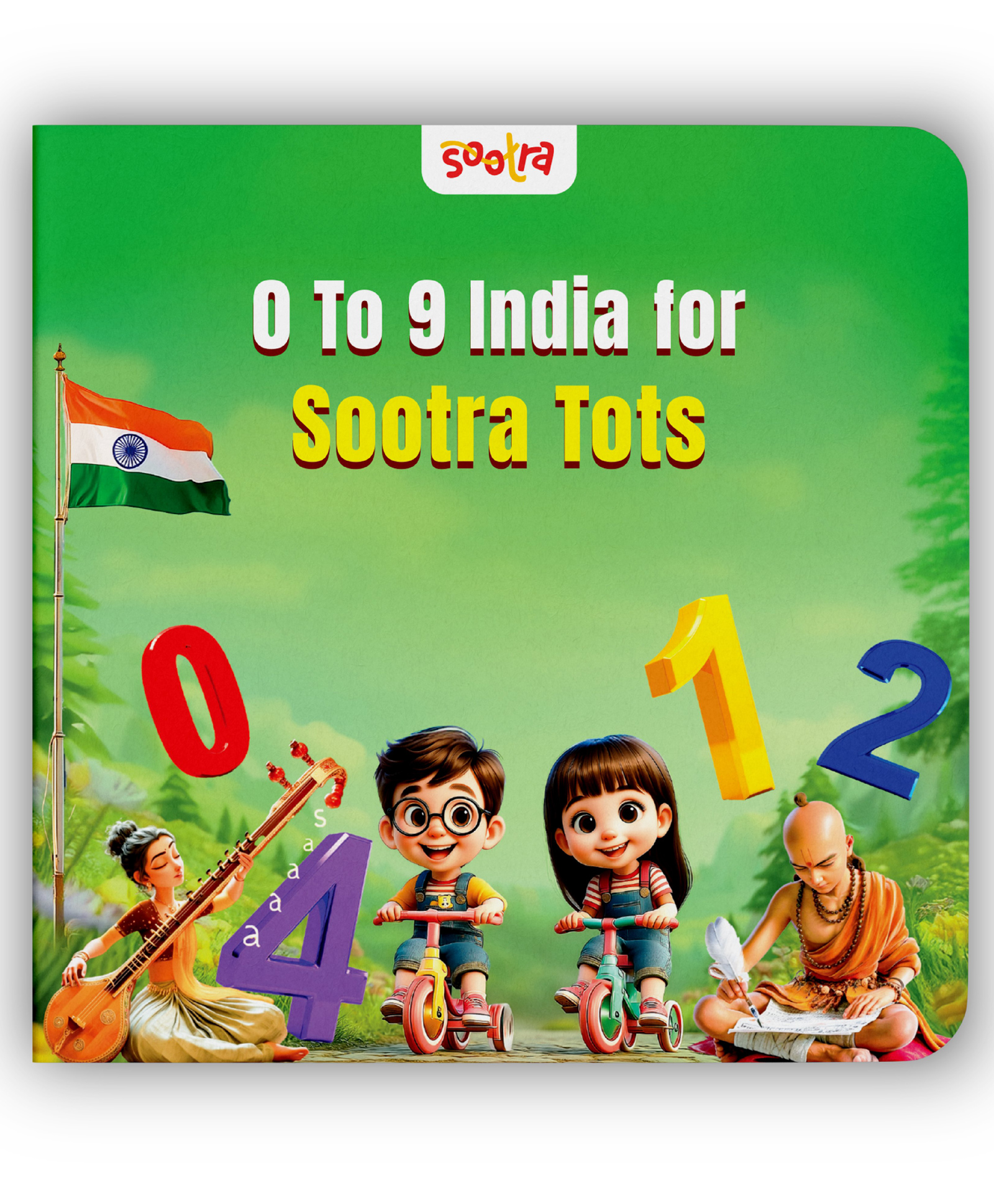 09 with India's Infinite Wisdom! From Aryabhata's Zero to the 4 Vedas, this vibrant board book builds early math skills through Indian heritage-English-image-7