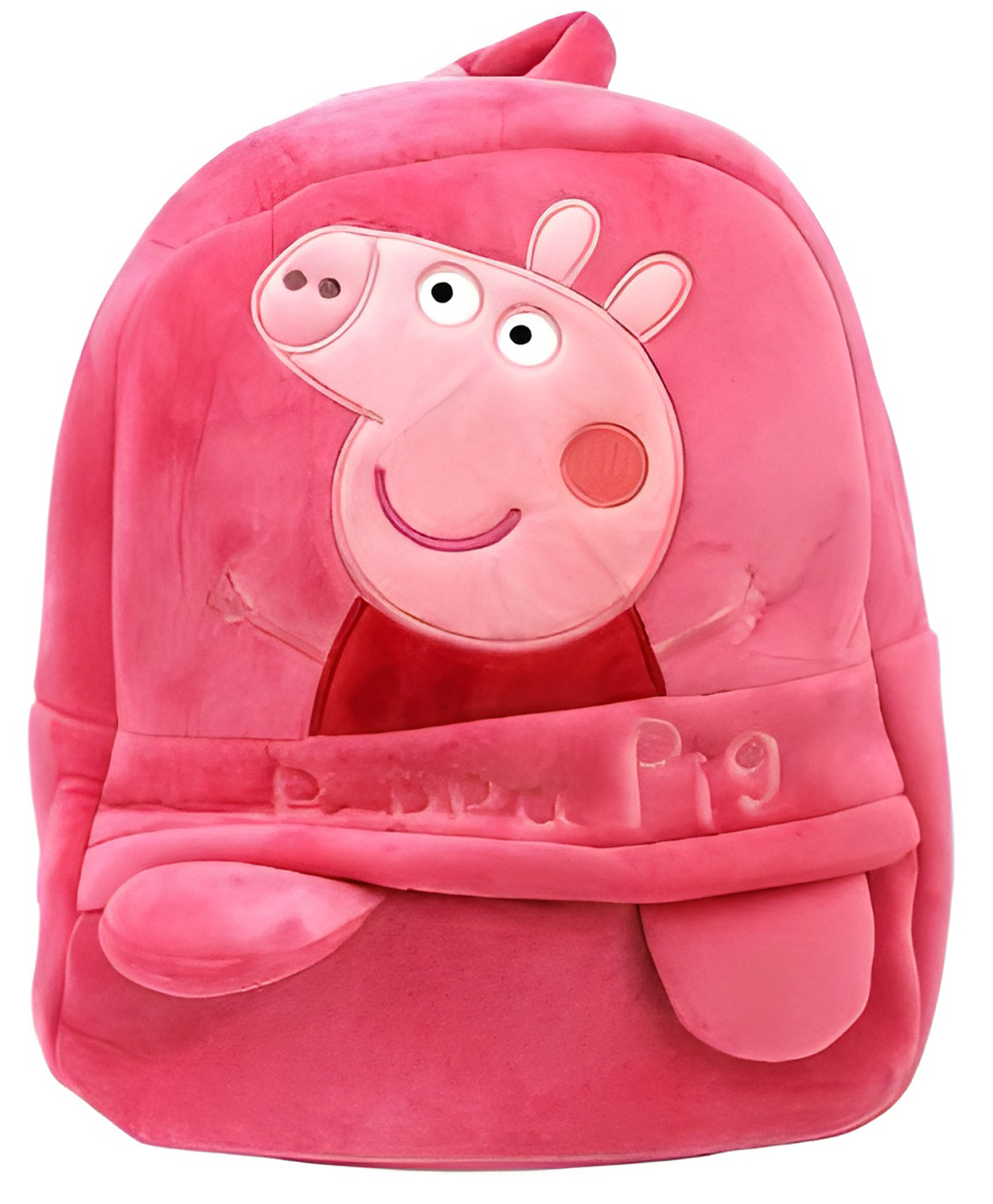 Delicado 14 Inches Premium Quality Soft design Peeppa shape kids school Bag for Kids-image-39