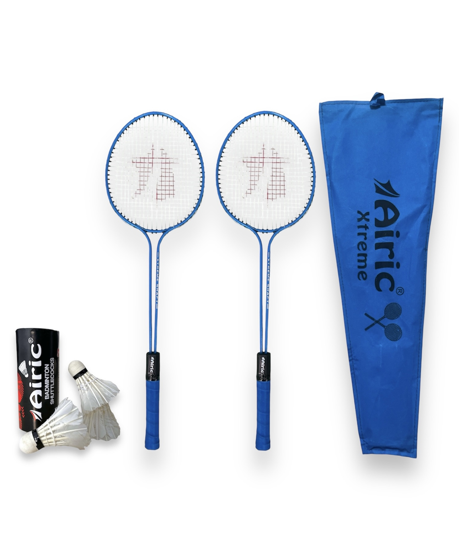 Airic Xtreme Double Shaft Raquets with Feather Shuttles Badminton Kit-picture-29