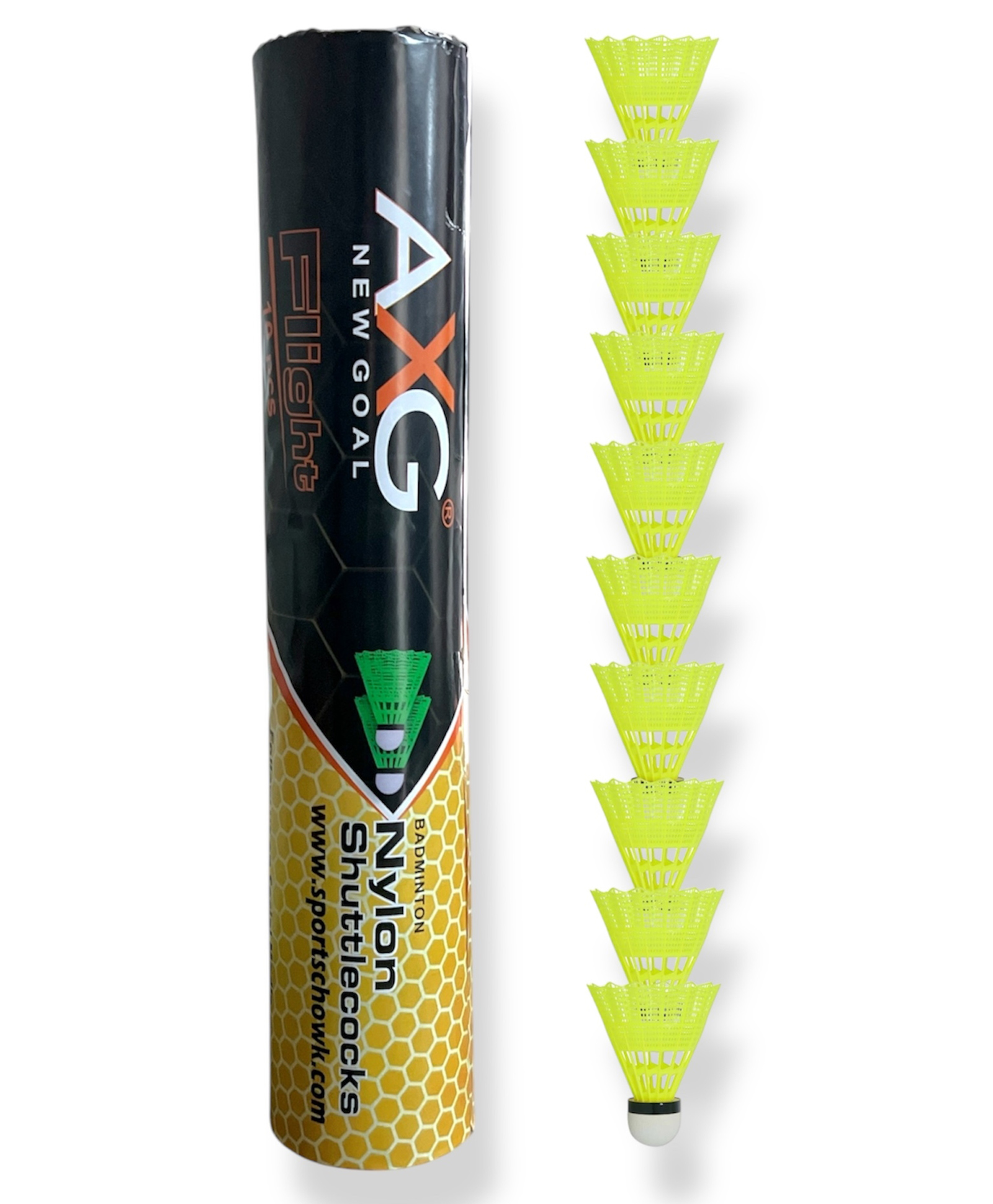 AXG New Goal Flight Basic Plastic Shuttle - Green (Medium, 77, Pack of 10)-image-44