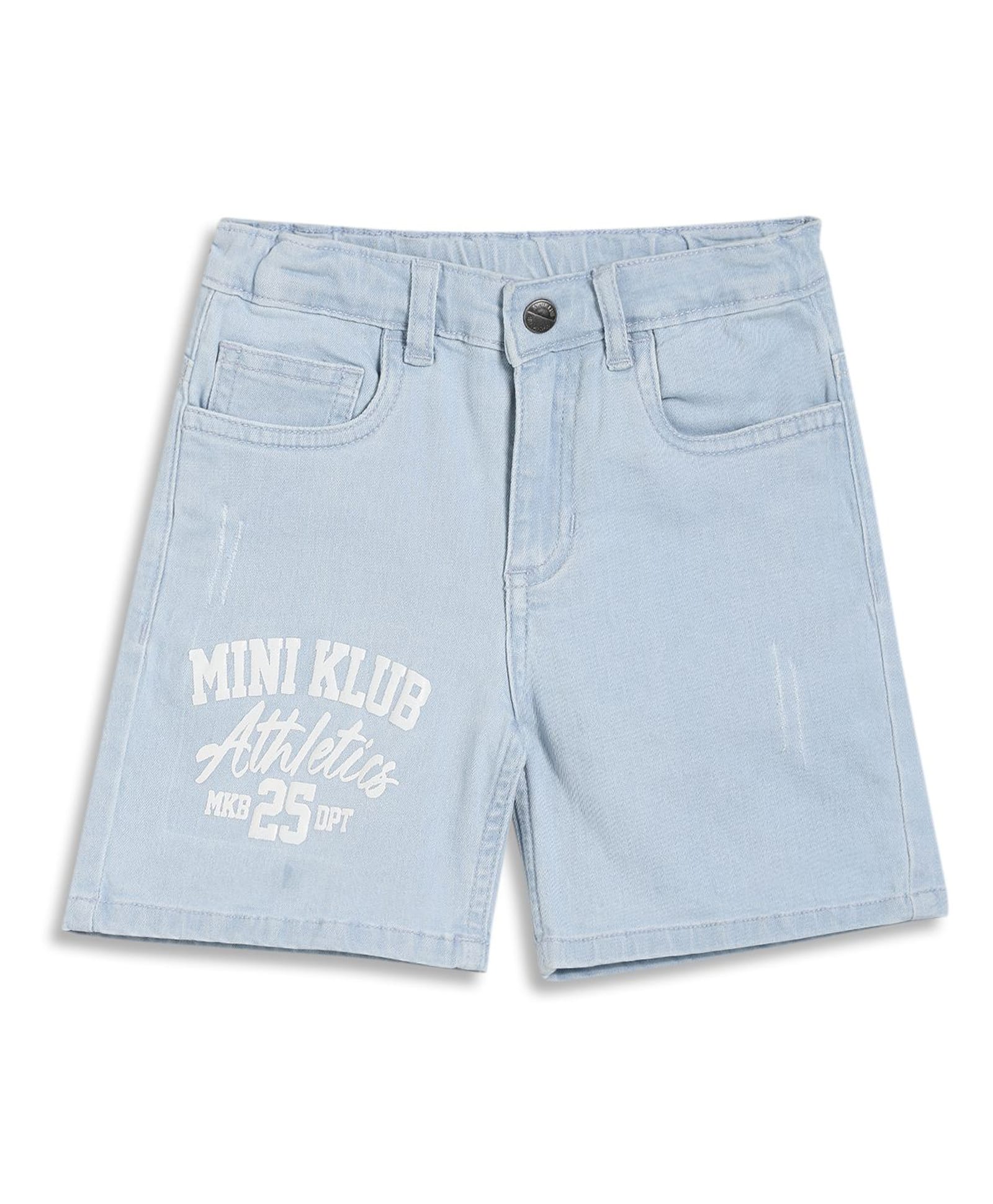 MINI KLUB Cotton Text Brand Name Printed Shorts - Blue-picture-15