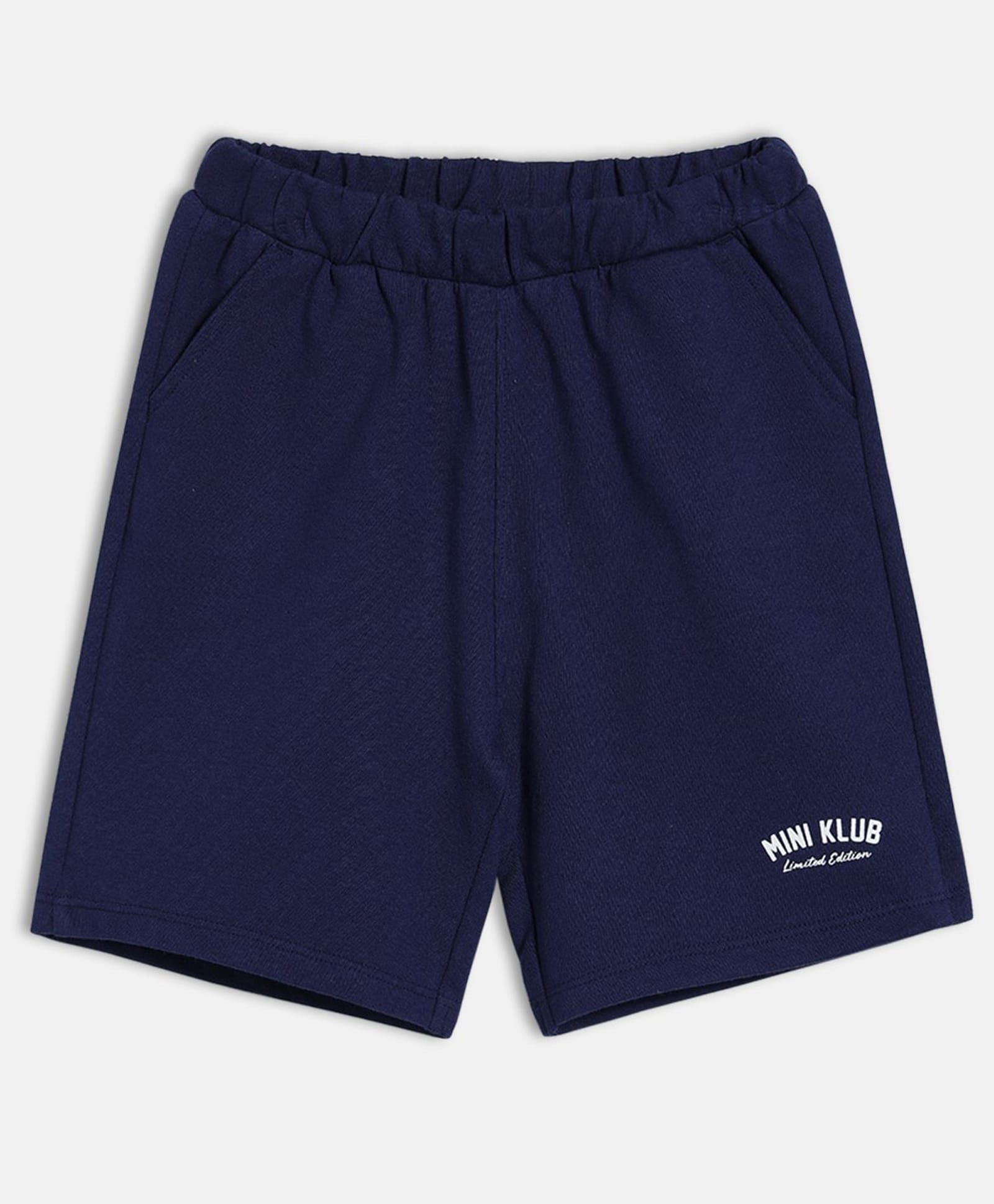 MINI KLUB Cotton Knit Solid Shorts - Navy Blue-image-15