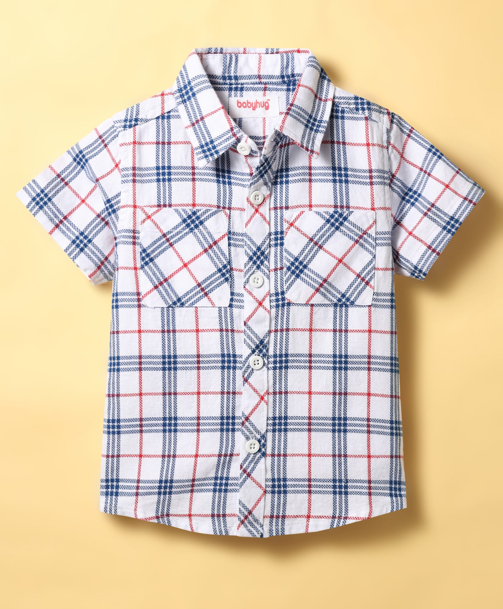 Babyhug Cotton Woven Half Sleeves Checks Shirt - Multicolor-image-30