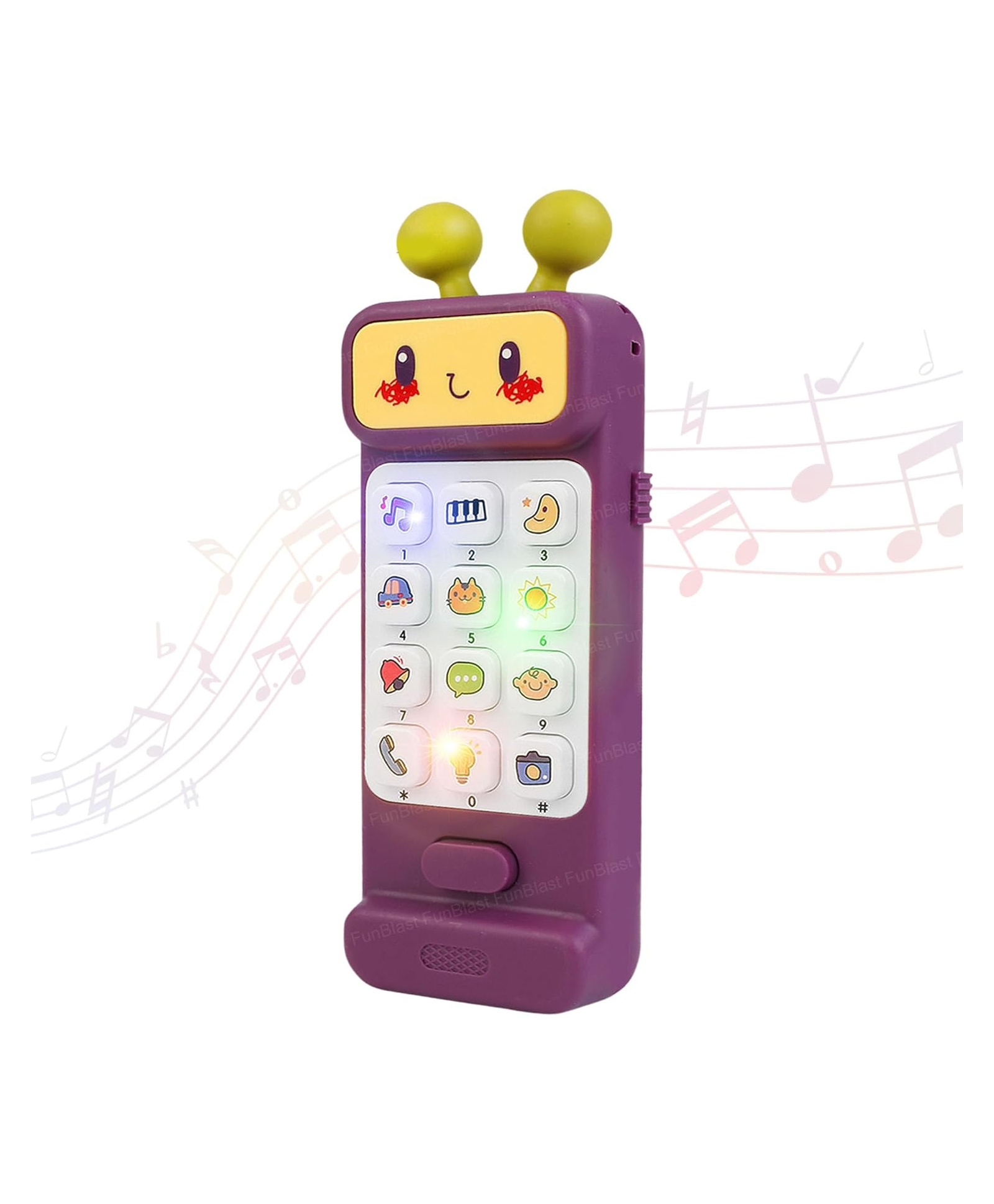 FunBlast Caterpillar Shape Musical Mobile with Light and Sound for Kids - Purple-picture-8