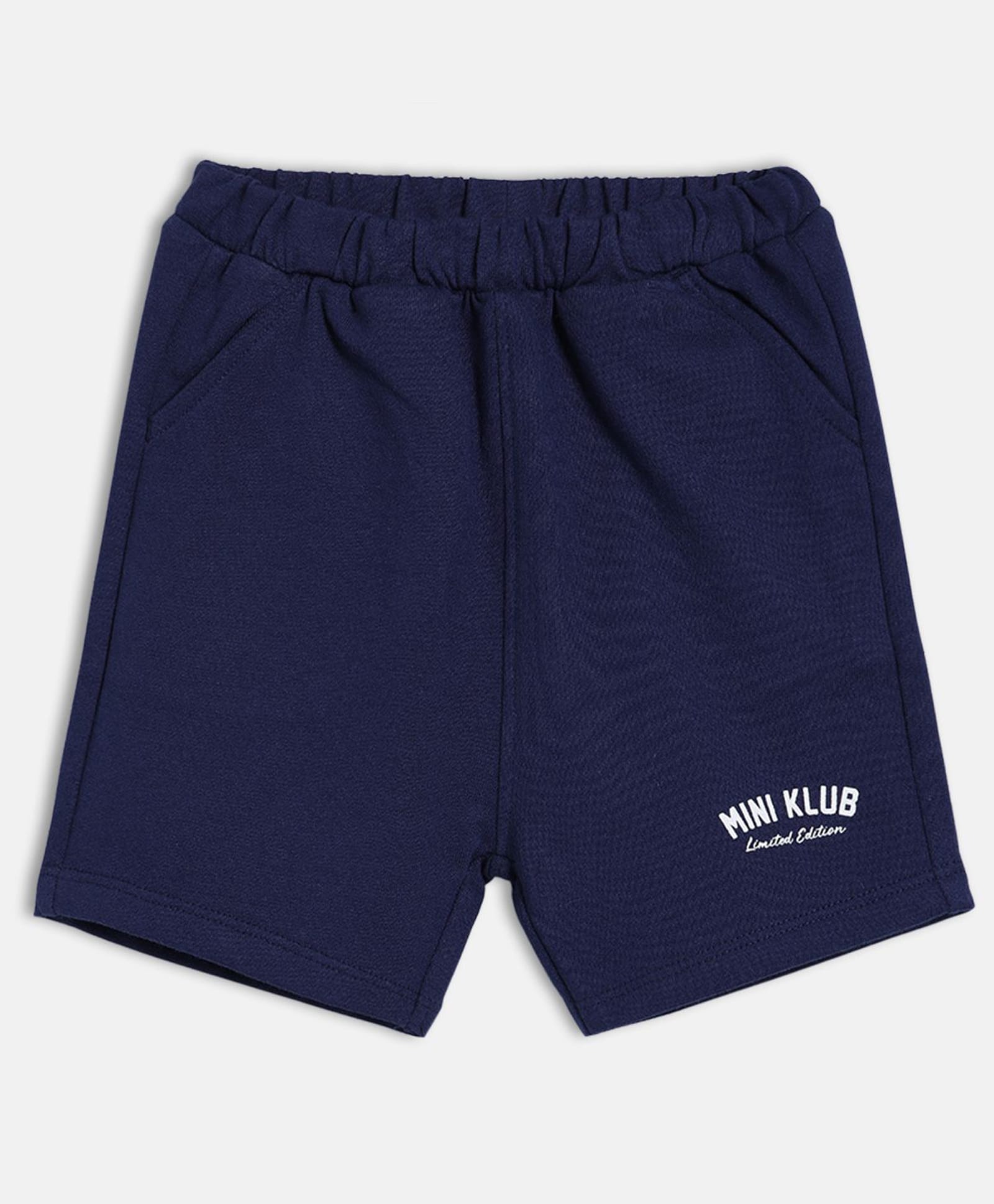 MINI KLUB Cotton Knit Brand Name Printed Shorts - Navy Blue-picture-25