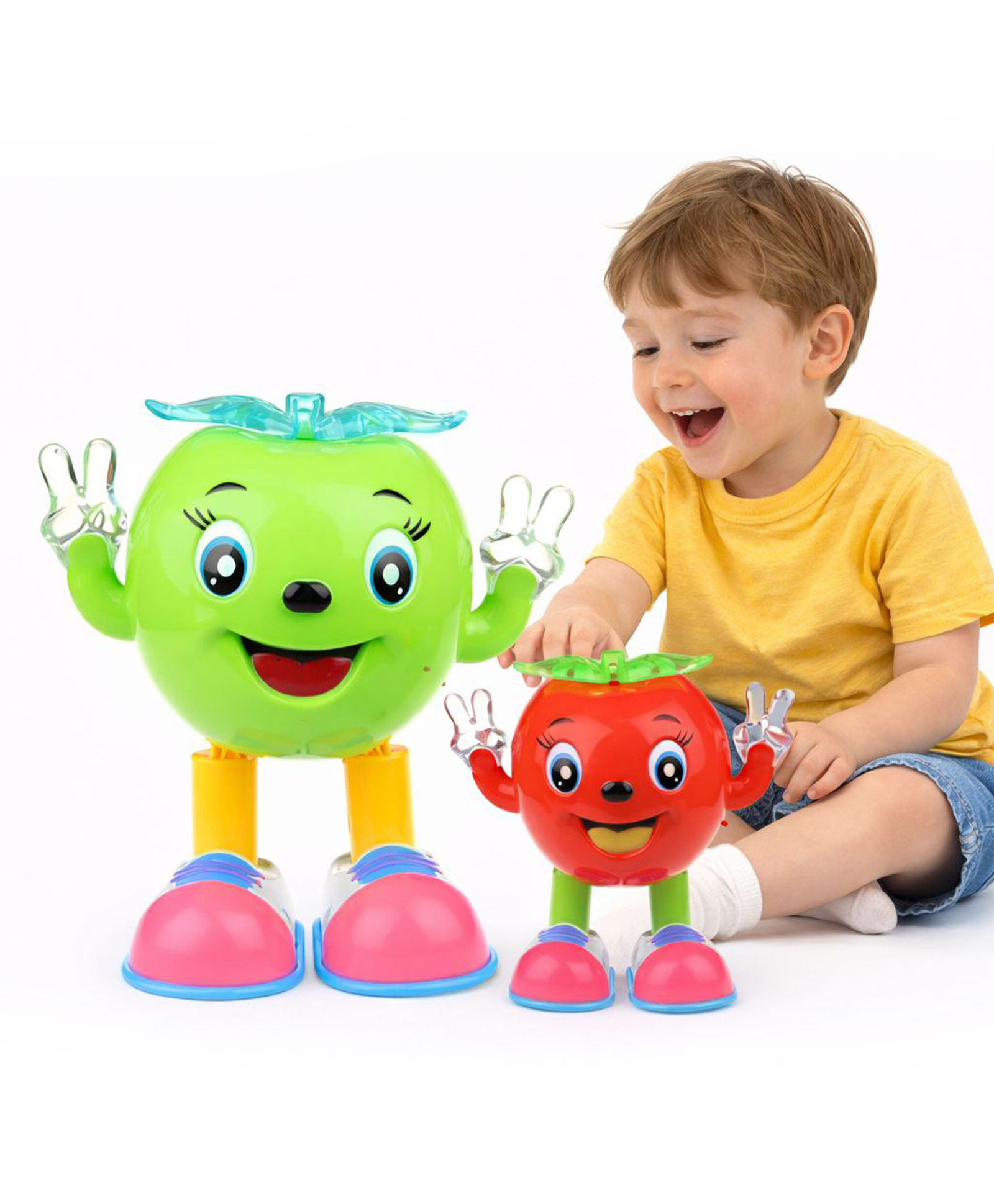 SANJARY Dancing Apple Musical Toy with Flashing LED Lights, Moving Hands, Cartoon Fruit Interactive Educational Toy Gift for Kids - Color & Design May Vary-image-29