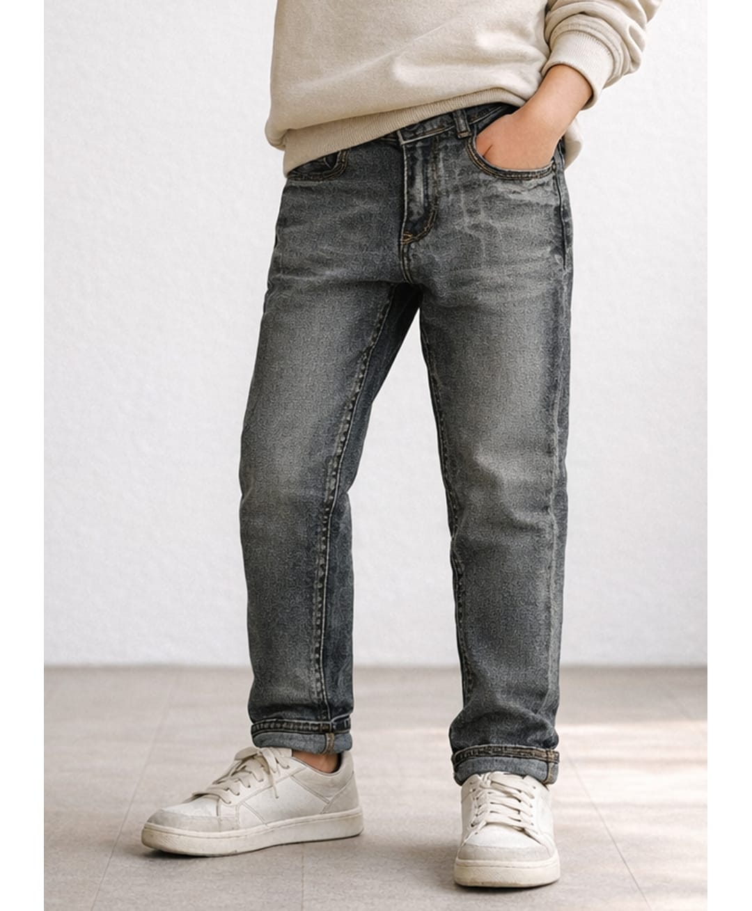 Tales & Stories Denim Washed Jeans - Black-image-16