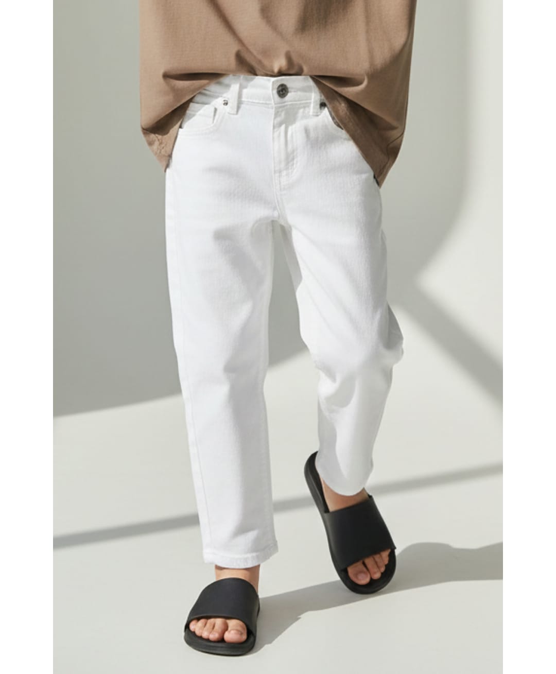 Tales & Stories Denim Woven Solid Jeans - White-picture-19