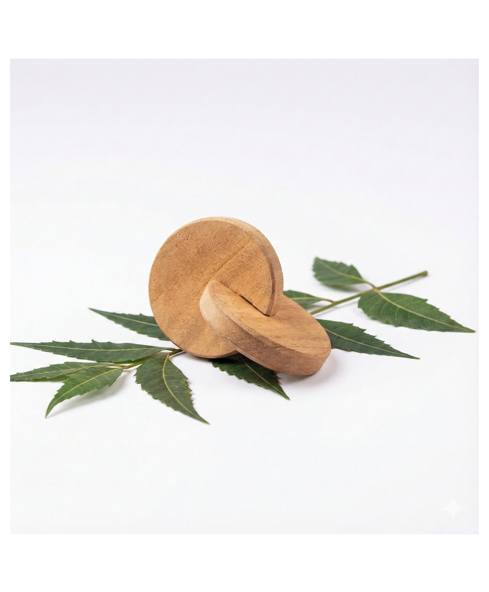 BrainyTots Interlocking Discs Neem Teether Natural Wood-picture-28