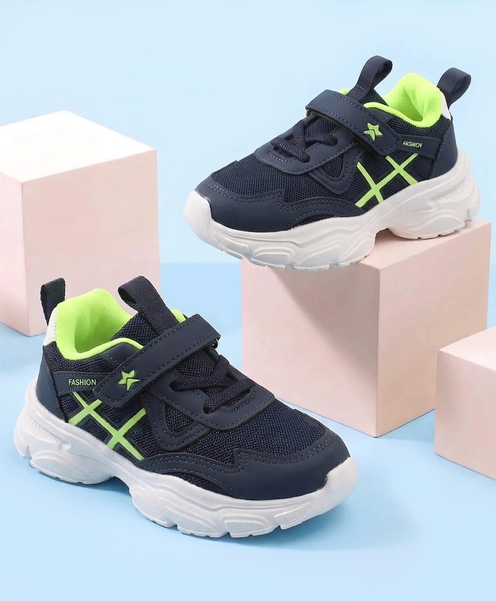 Cute Walk by Babyhug Velcro Closure Sneakers - Navy Blue-image-37