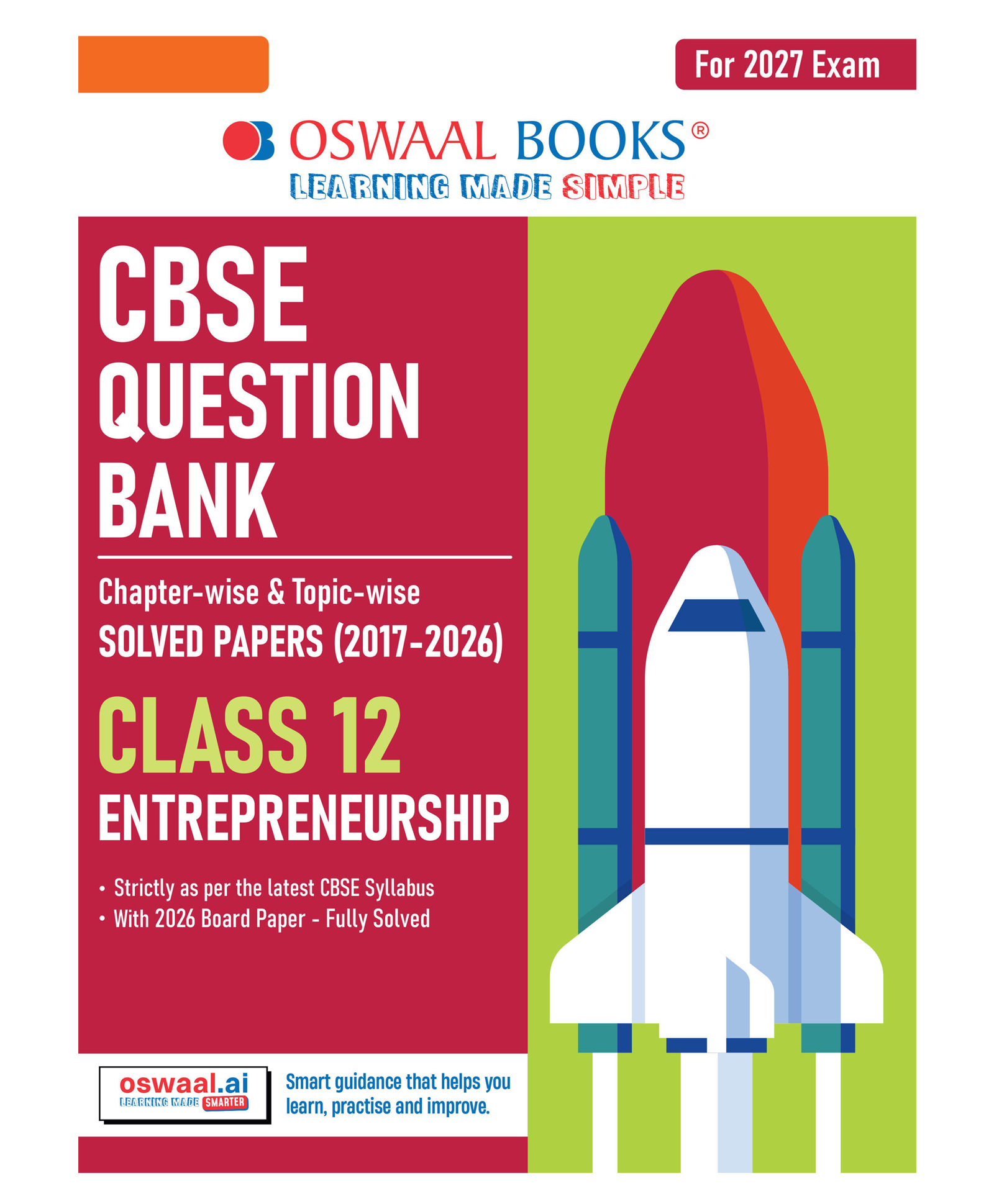 OSWAAL BOOKS CBSE Question Bank for Class 12 Entrepreneurship | Chapter-wise and Topic-wise: Solved Papers (2017-2026) | Includes 2026 Papers- fully solved | With oswaal.ai | For 2027 Exam.-image-43
