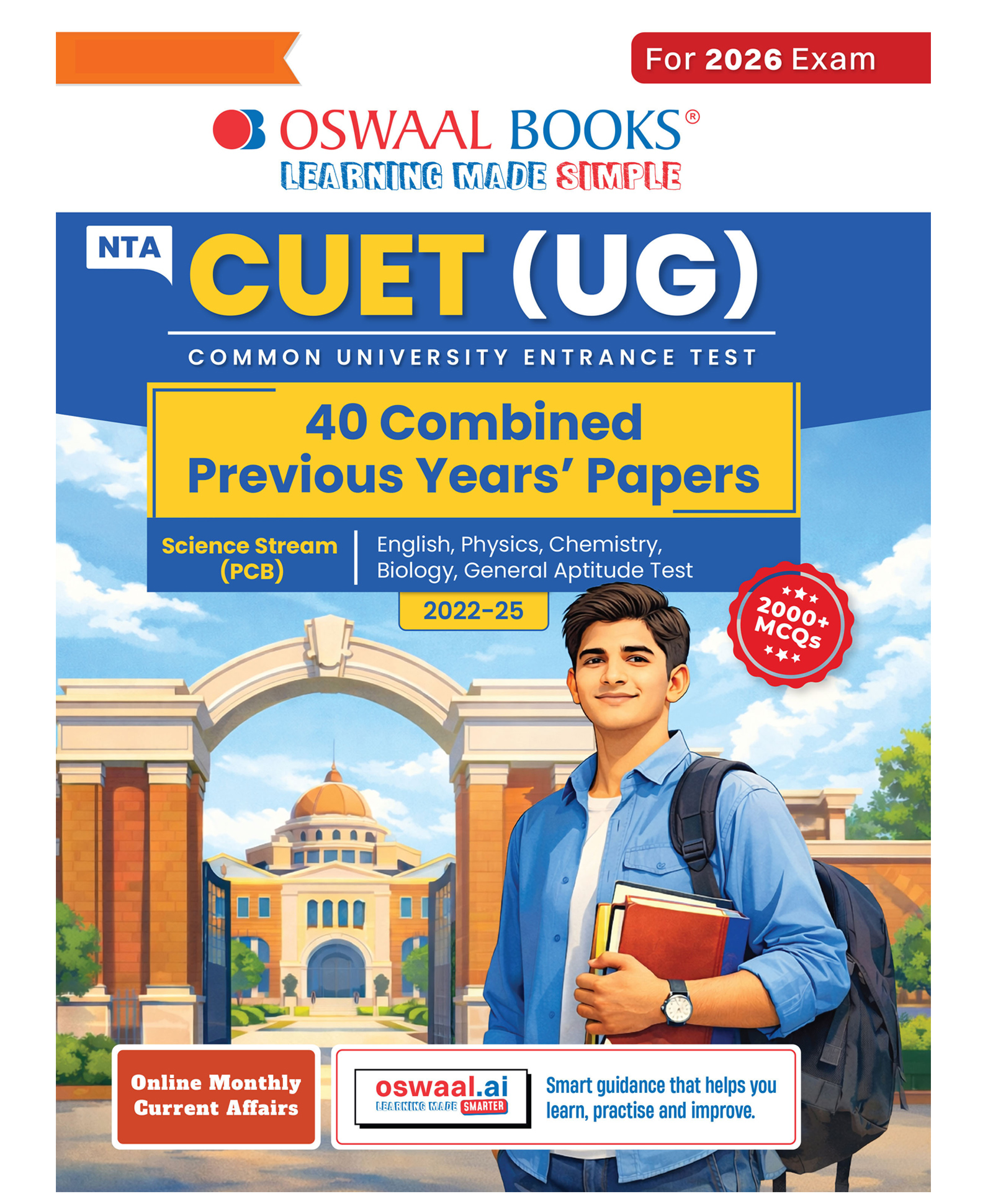OSWAAL BOOKS NTA CUET (UG) 40 Combined Previous Years' Solved Papers (2022-25)| Science Stream [PCB] (English, Physics, Chemistry, Biology & General Aptitude Test)) For 2026 Exam-image-49