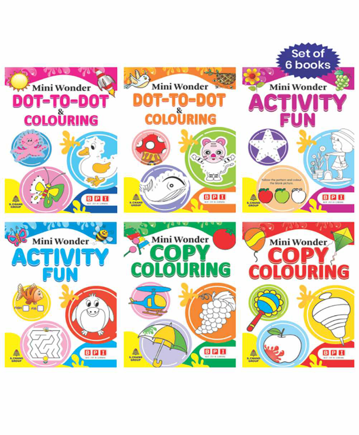 Mini Wonder I Combo Set of 6 Activity Books for Kids | Dot-to-Dot, Copy Colouring & Activity Fun | Learning & Colouring Books for Toddlers & Preschoolers I Ages 3 to 6 Years - English-image-24