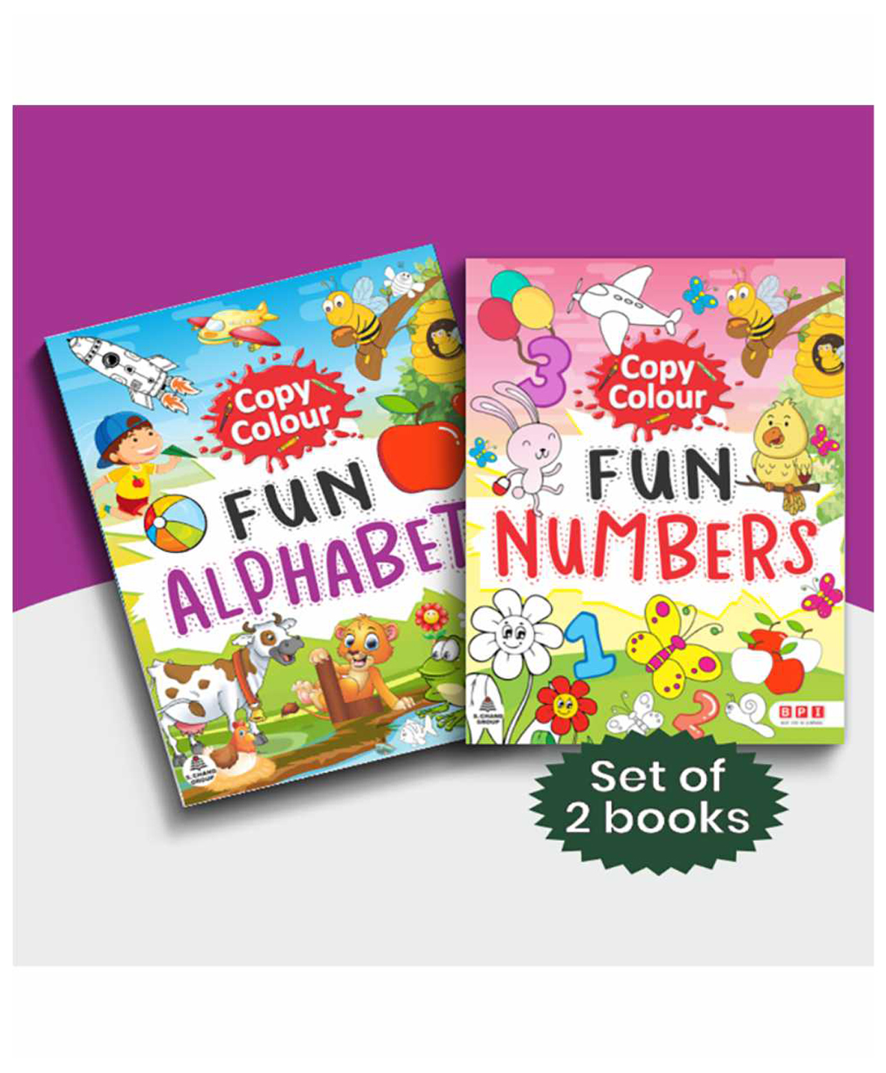 Copy Colour Combo 1 I Copy Colour Fun Alphabet & Numbers I Activity Books Set of 2 | Fun Colouring & Early Learning Books for Kids I Pack of 2 Books for ages 3 to 6 years - English-image-48
