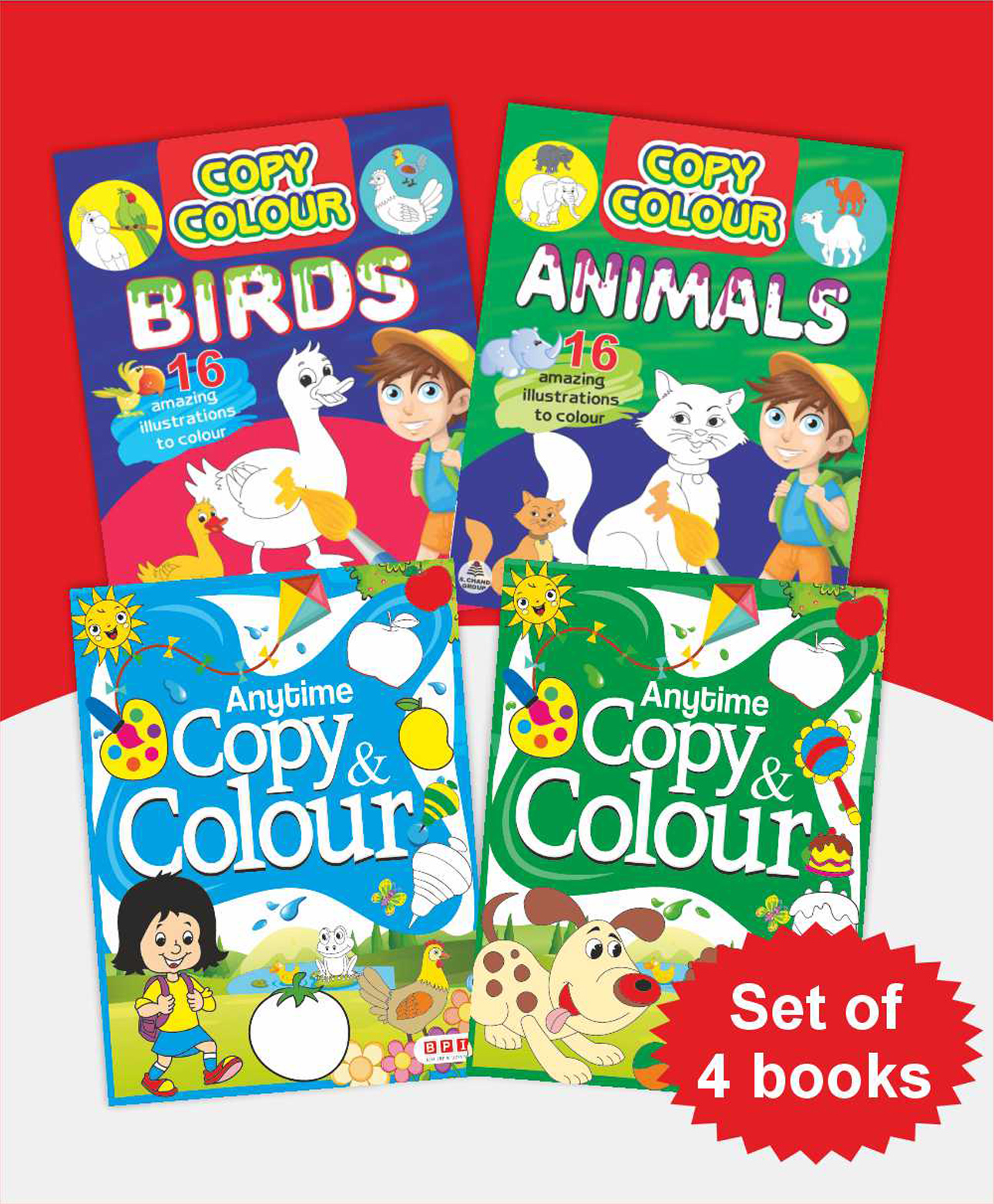 Anytime Copy Colour Combo 3 I Early Learning & Art Activity Books I Anytime Copy & Colour Fun Pack I Creative Colouring Combo of Birds, Animals I Pack of 4 Books for ages 3 to 6 years - English-image-25