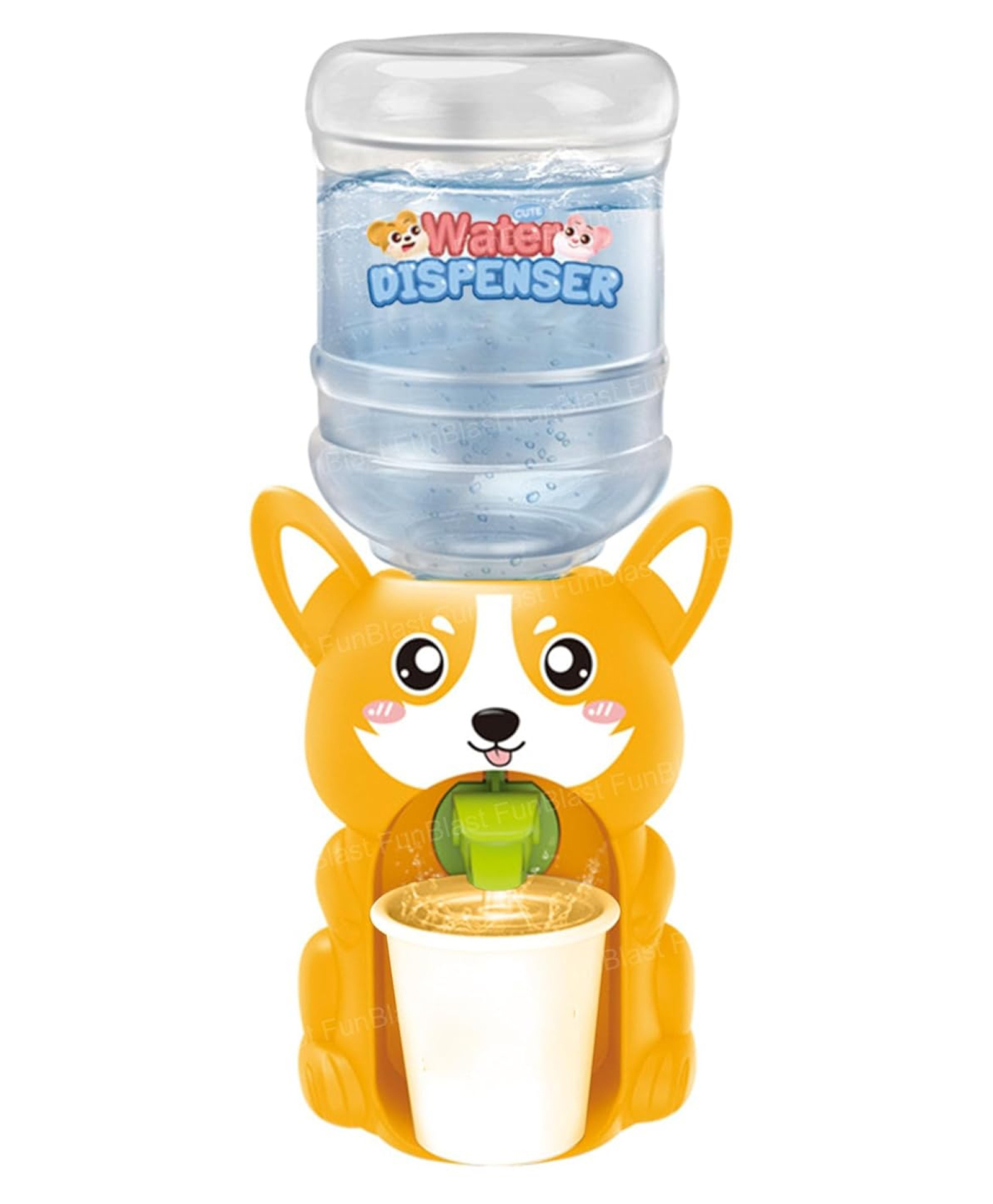 FunBlast Cute Mini Dog Shape Water Dispenser Toy with Bottle and Cup for Kids Pack of 1 (Multicolor)-picture-19
