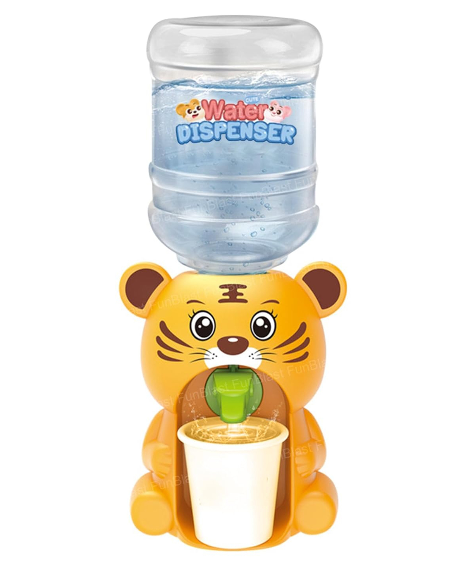 FunBlast Cute Mini Tiger Shape Water Dispenser Toy with Bottle and Cup for Kids Pack of 1 (Multicolor)-image-33