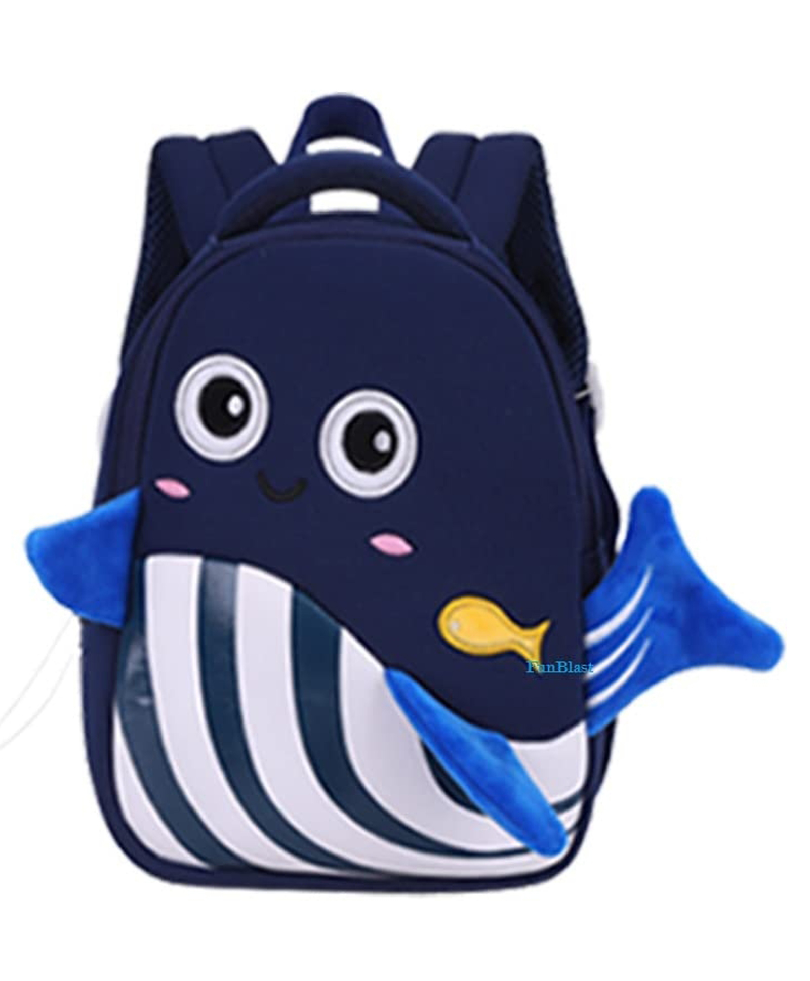 FunBlast Whale Theme Small Size School Bag for Kids 9.8 Inches Pack of 1 - Navy Blue-picture-2